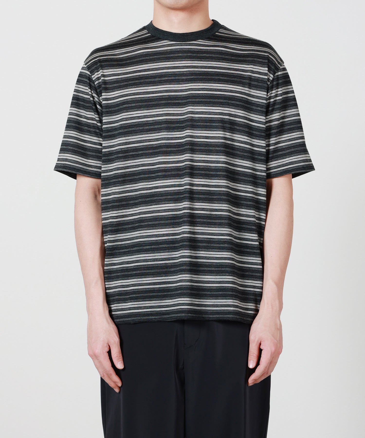 marka(マーカ)】 Narrow Piping Tee -40/2 Organic Cotton Knit