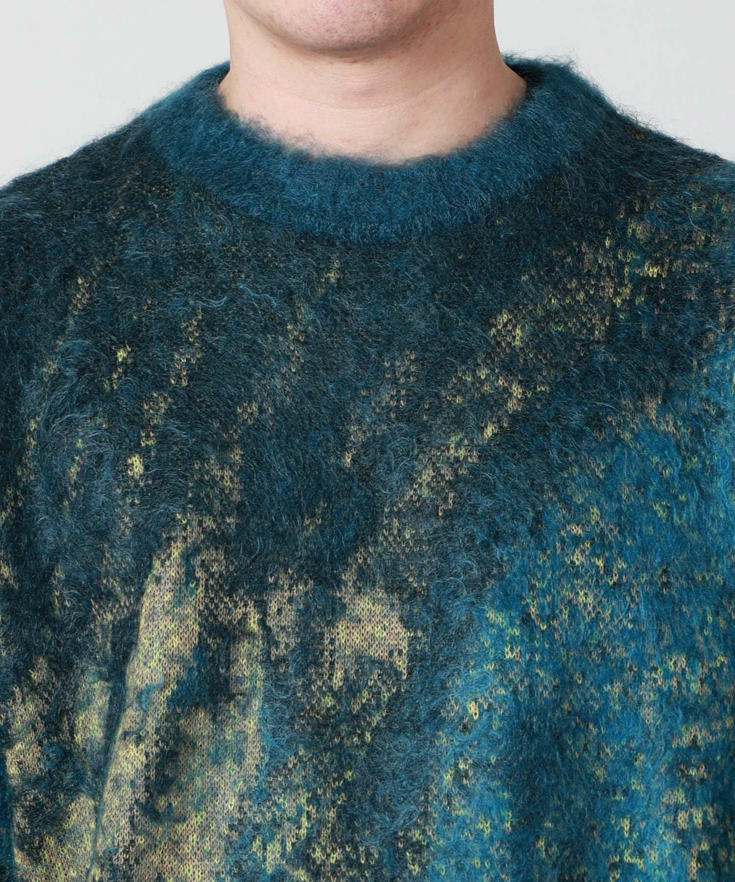 YOKE(ヨーク)】 Abstract Jaquard Mohair Sweater｜PARIGOT ONLINE