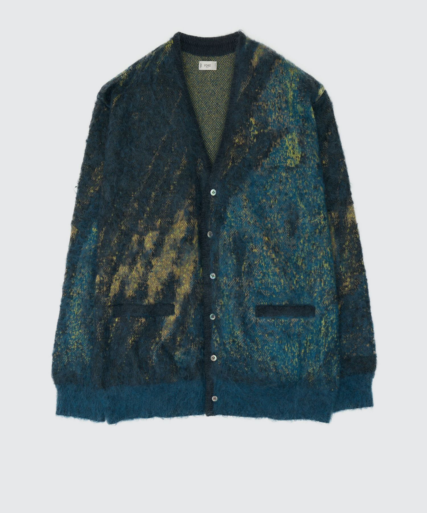 YOKE(ヨーク)】 Abstract Jaquard Mohair Cardigan｜PARIGOT ONLINE