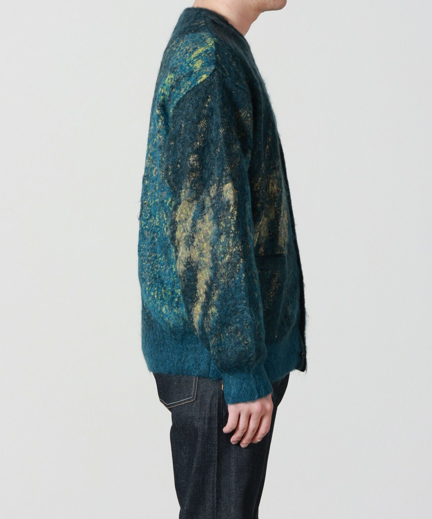 YOKE(ヨーク)】 Abstract Jaquard Mohair Cardigan｜PARIGOT ONLINE