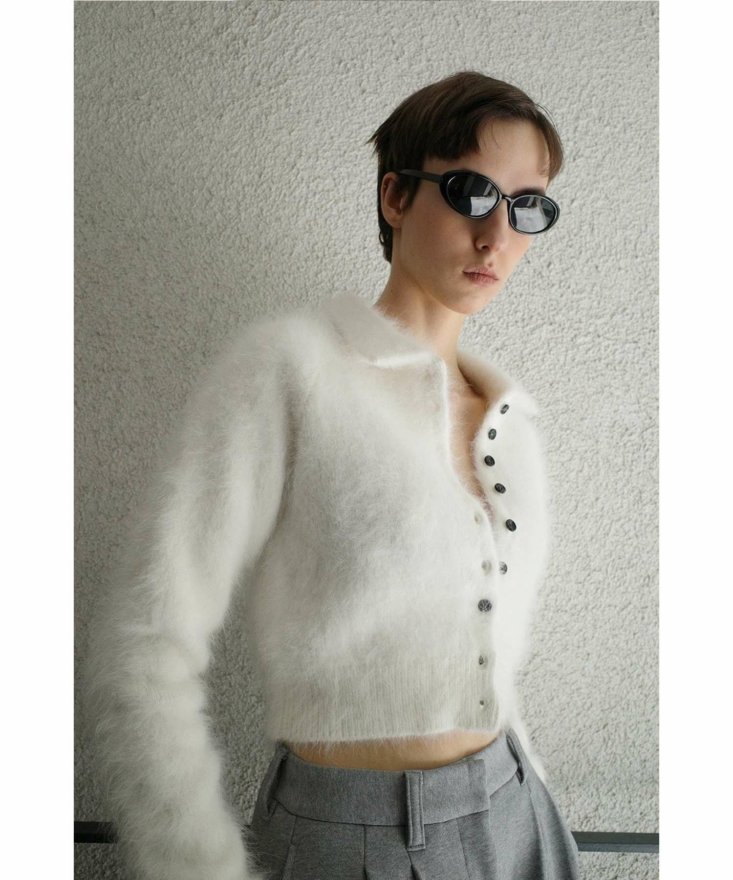 【CLANE】クラネANGORA COMPACT KNIT TOPS CLANE - アンゴラ コンパクト コンパクト ニット トップス - ANGORA