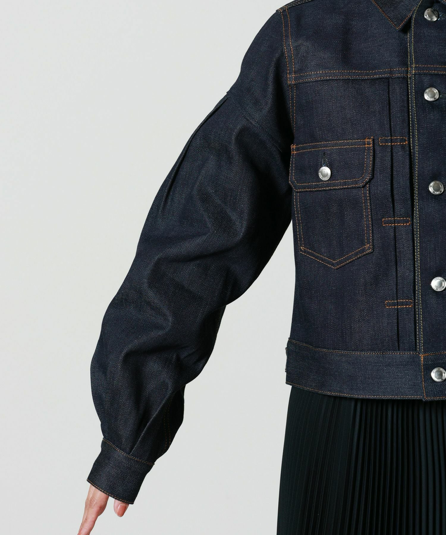 HYKE(ハイク)】 BALLOON SLEEVE DENIM JACKET TYPE2 REGULAR FIT