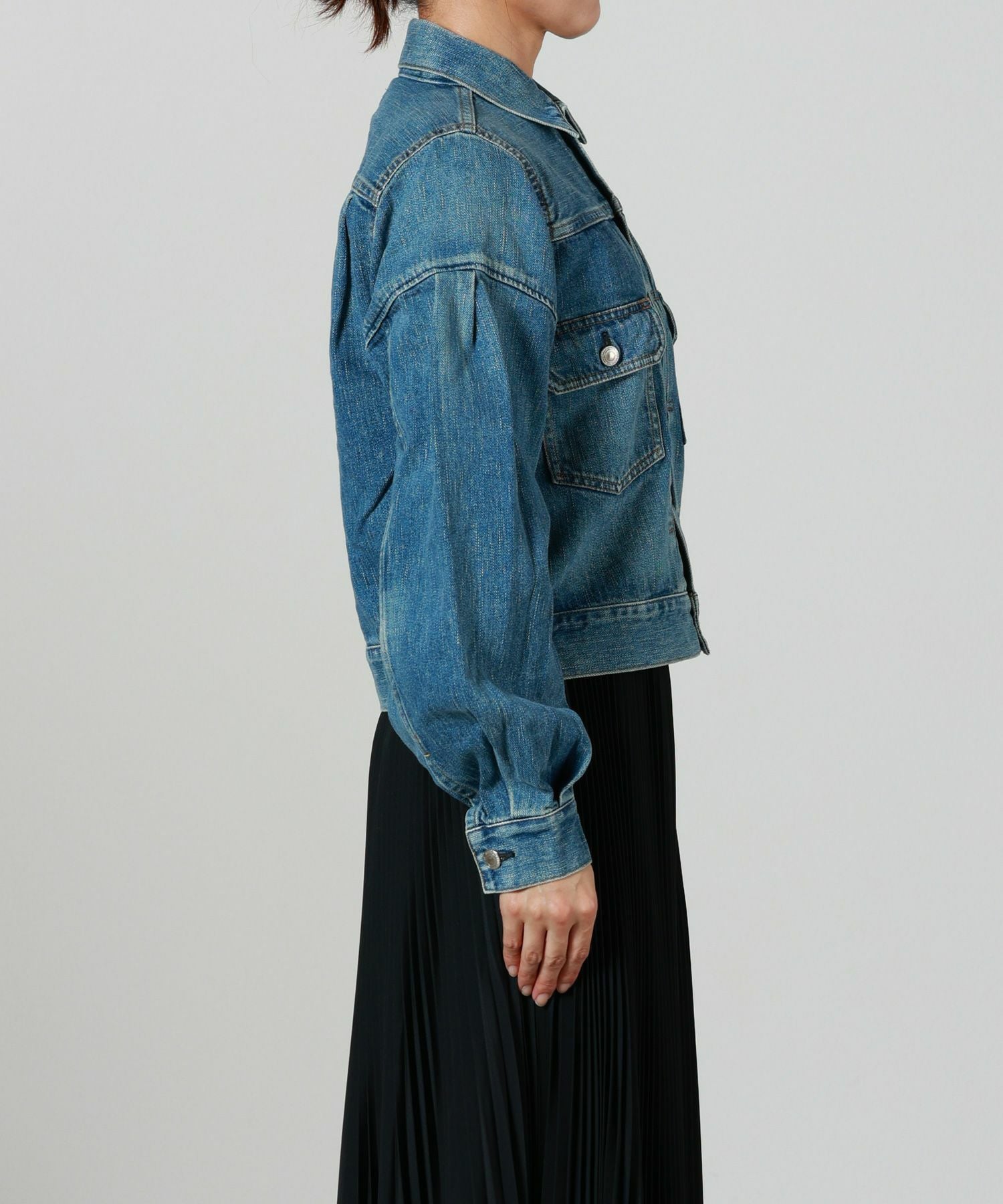 HYKE(ハイク)】 BALLOON SLEEVE DENIM JACKET TYPE2 REGULAR FIT