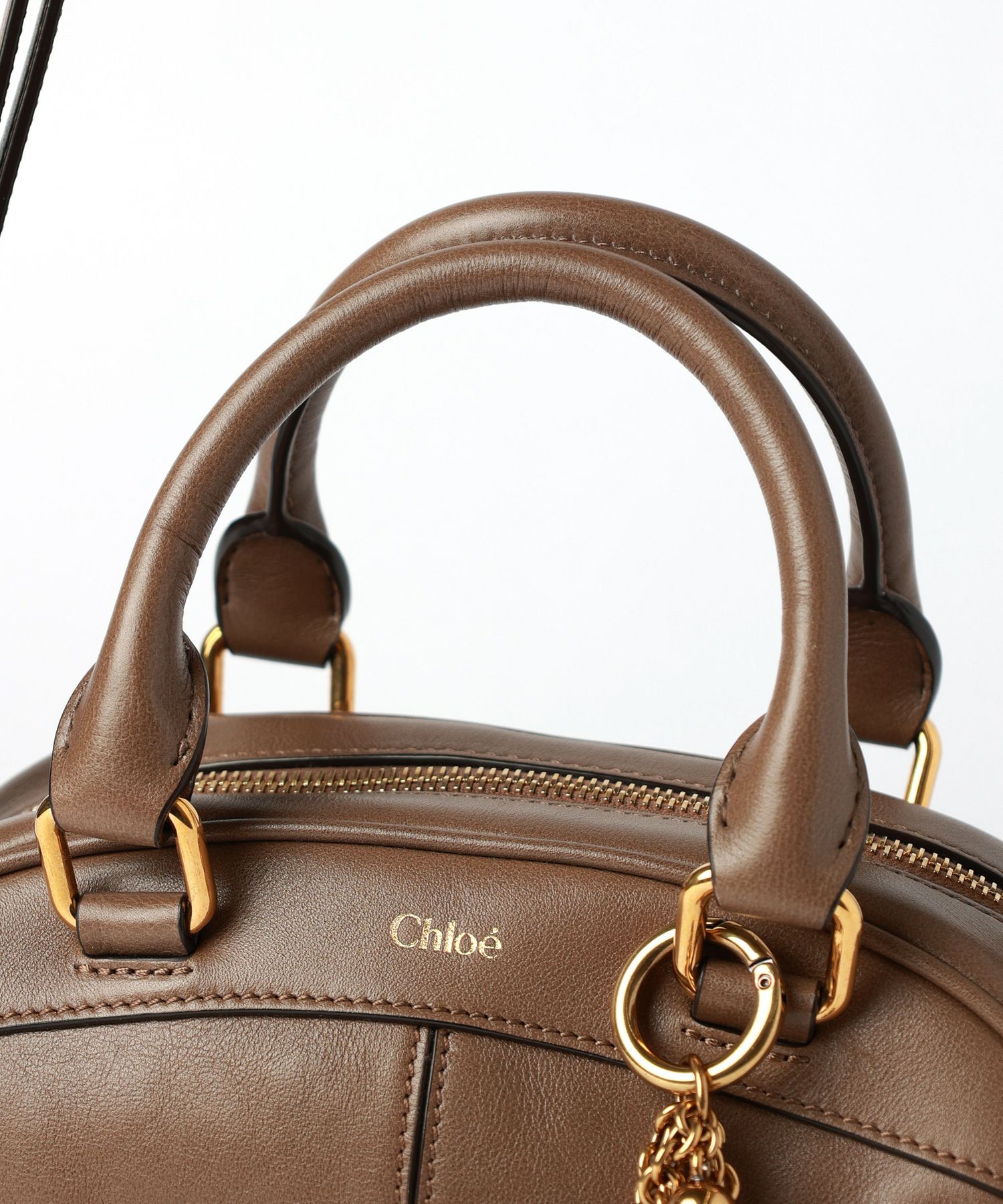 Chloe(クロエ)】 ソフトレザー製CHLOEスモールボウリングバッグ