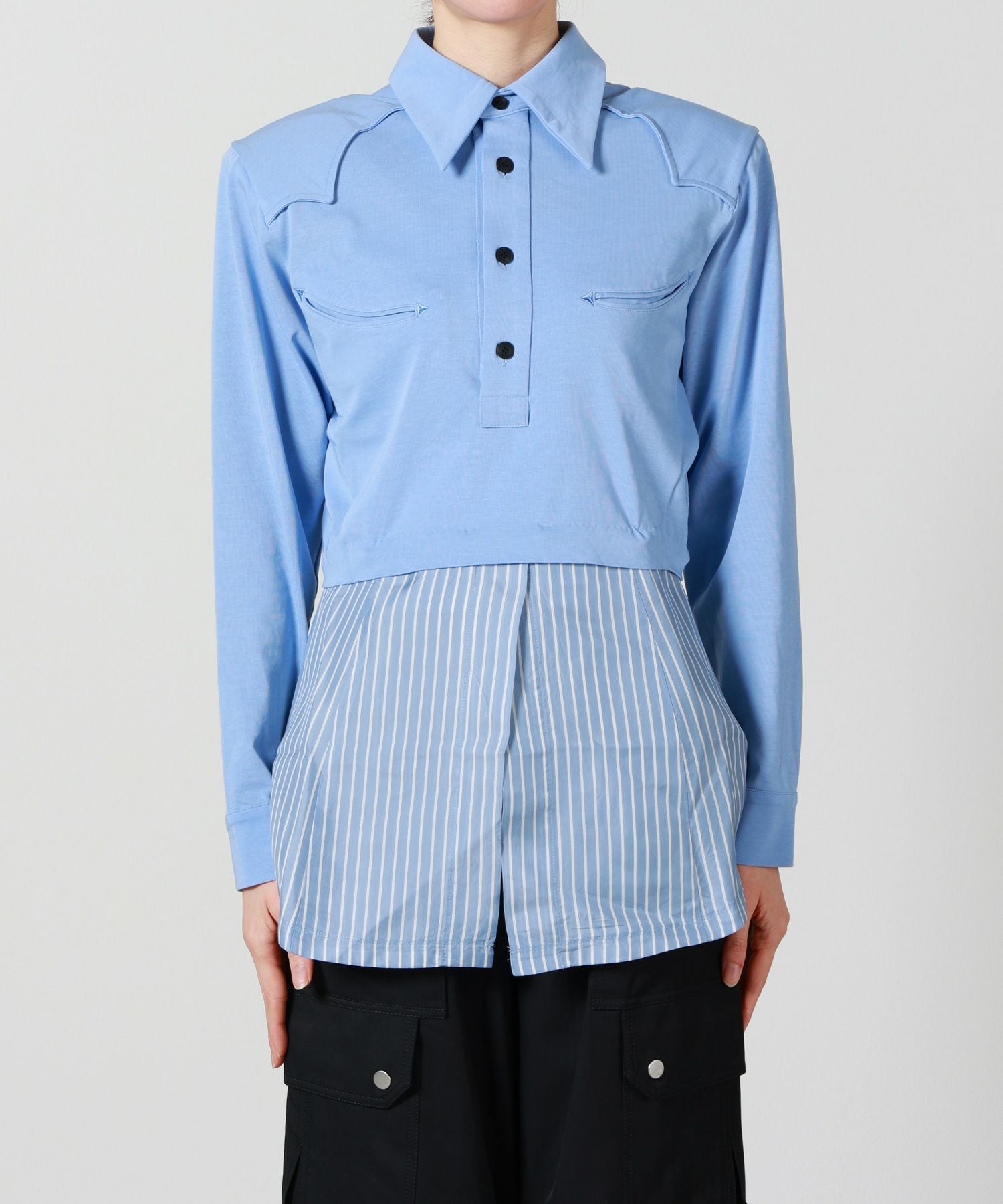 TOGA PULLA(トーガプルラ)】 COTTON JERSEY SHIRT｜PARIGOT ONLINE