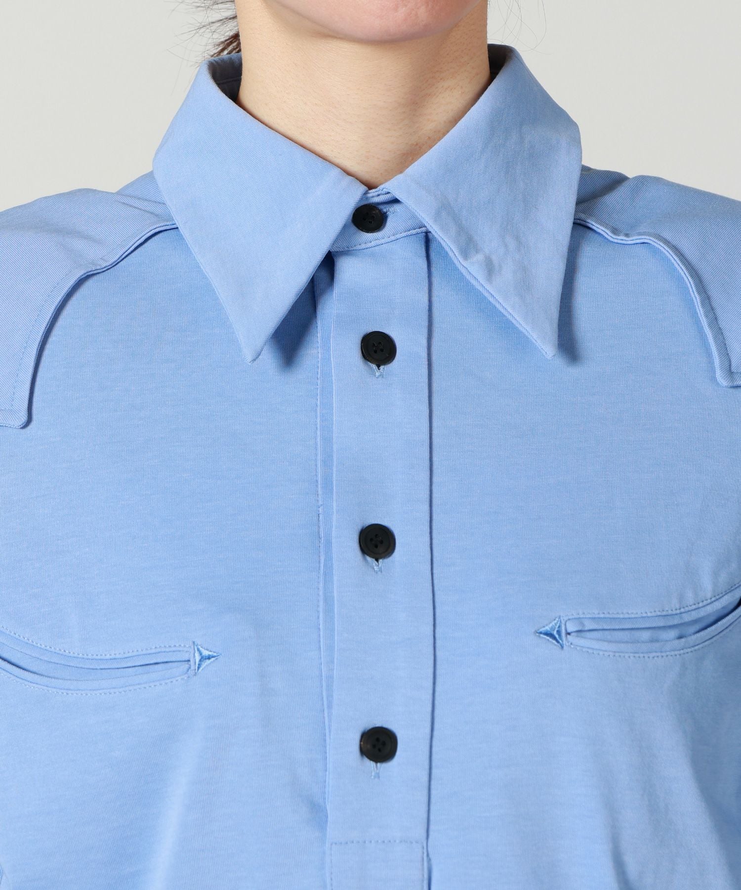 TOGA PULLA(トーガプルラ)】 COTTON JERSEY SHIRT｜PARIGOT ONLINE