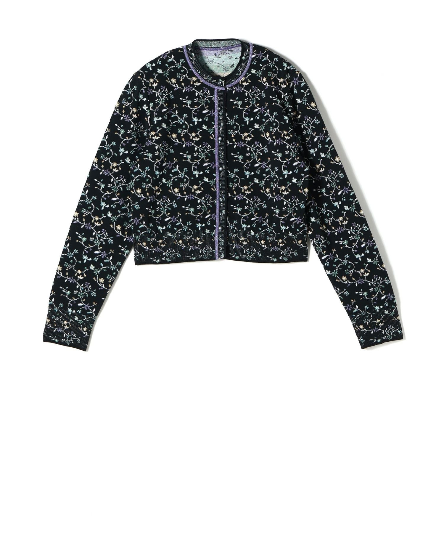 Mame Kurogouchi(マメ クロゴウチ)】 Floral Motif Glitter Knit