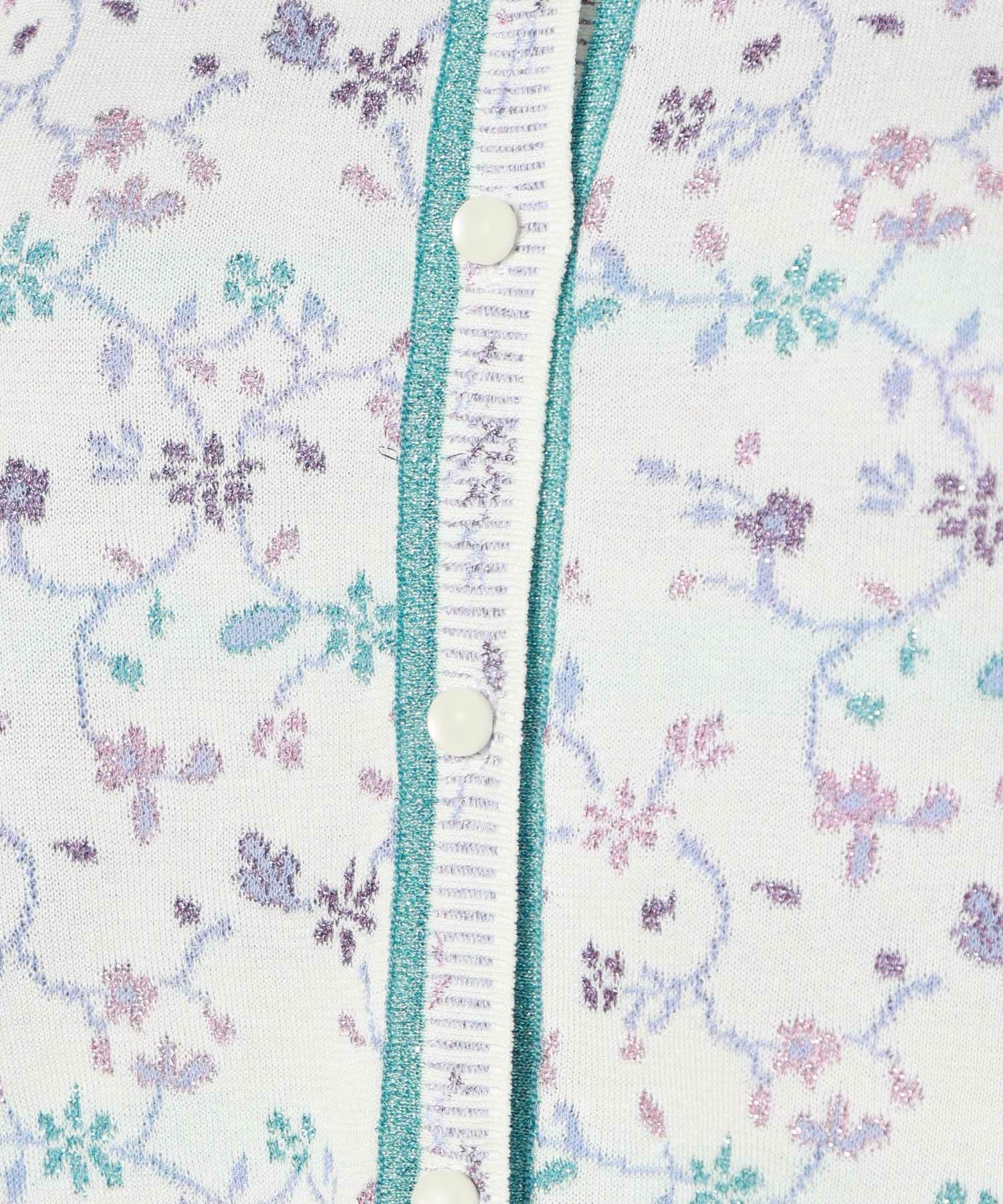 Mame Kurogouchi(マメ クロゴウチ)】 Floral Motif Glitter Knit