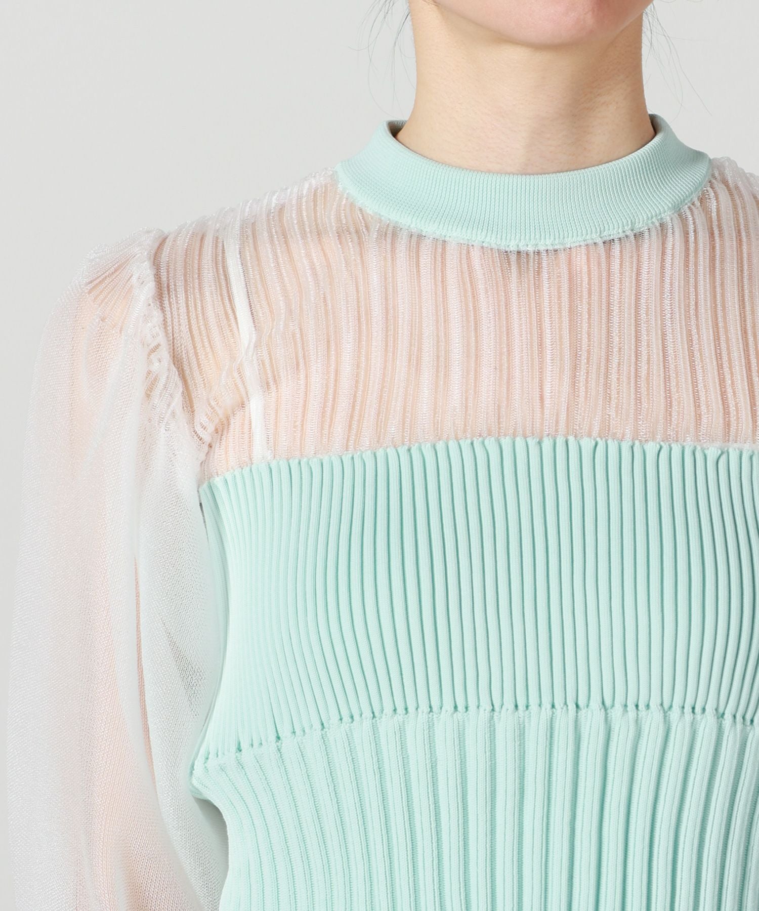 CFCL(シーエフシーエル)】 FLUTED LUCENT MARIE SLEEVE TOP｜PARIGOT