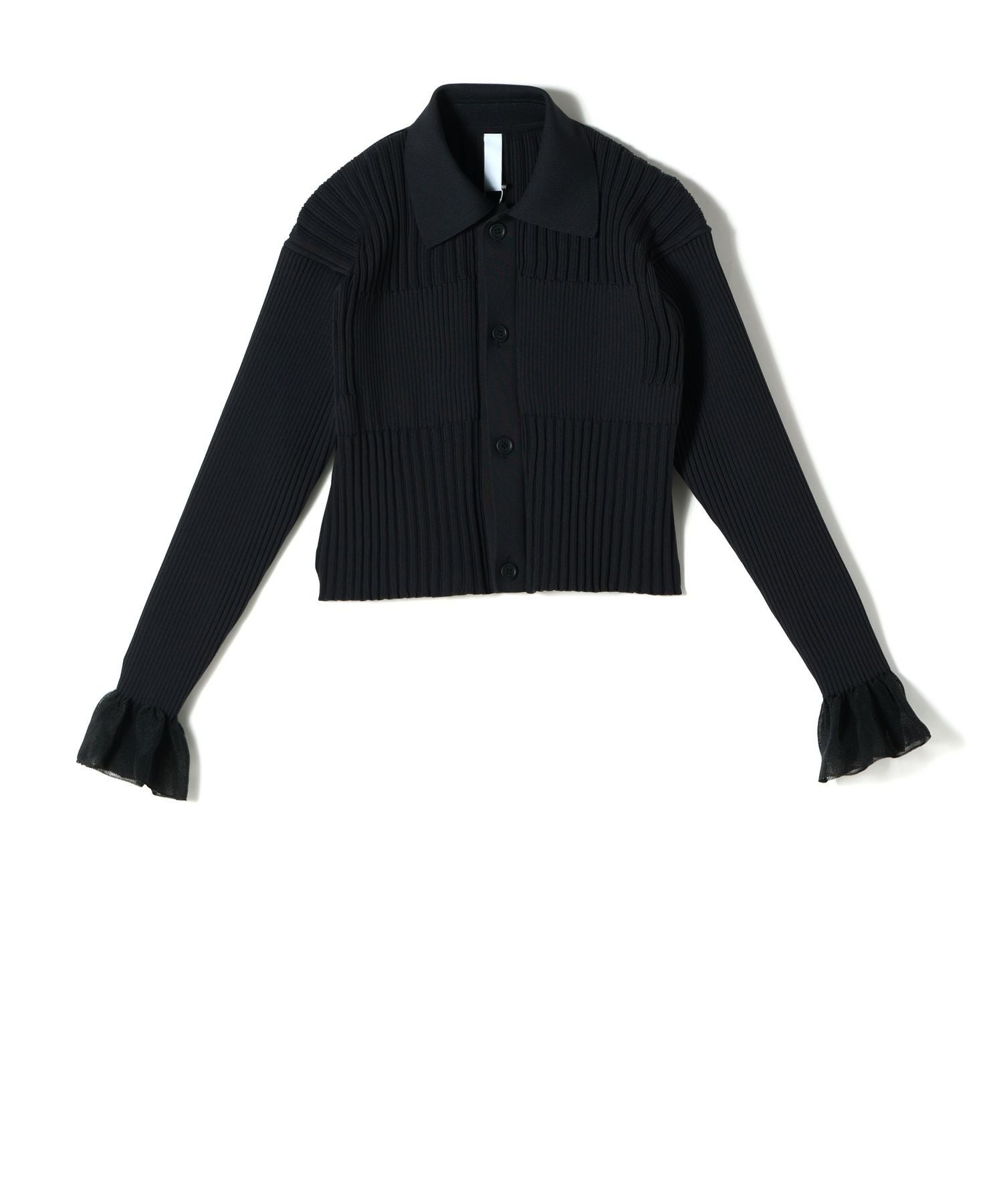 CFCL(シーエフシーエル)】 FLUTED LUCENT CROPPED SHIRT CARDIGAN