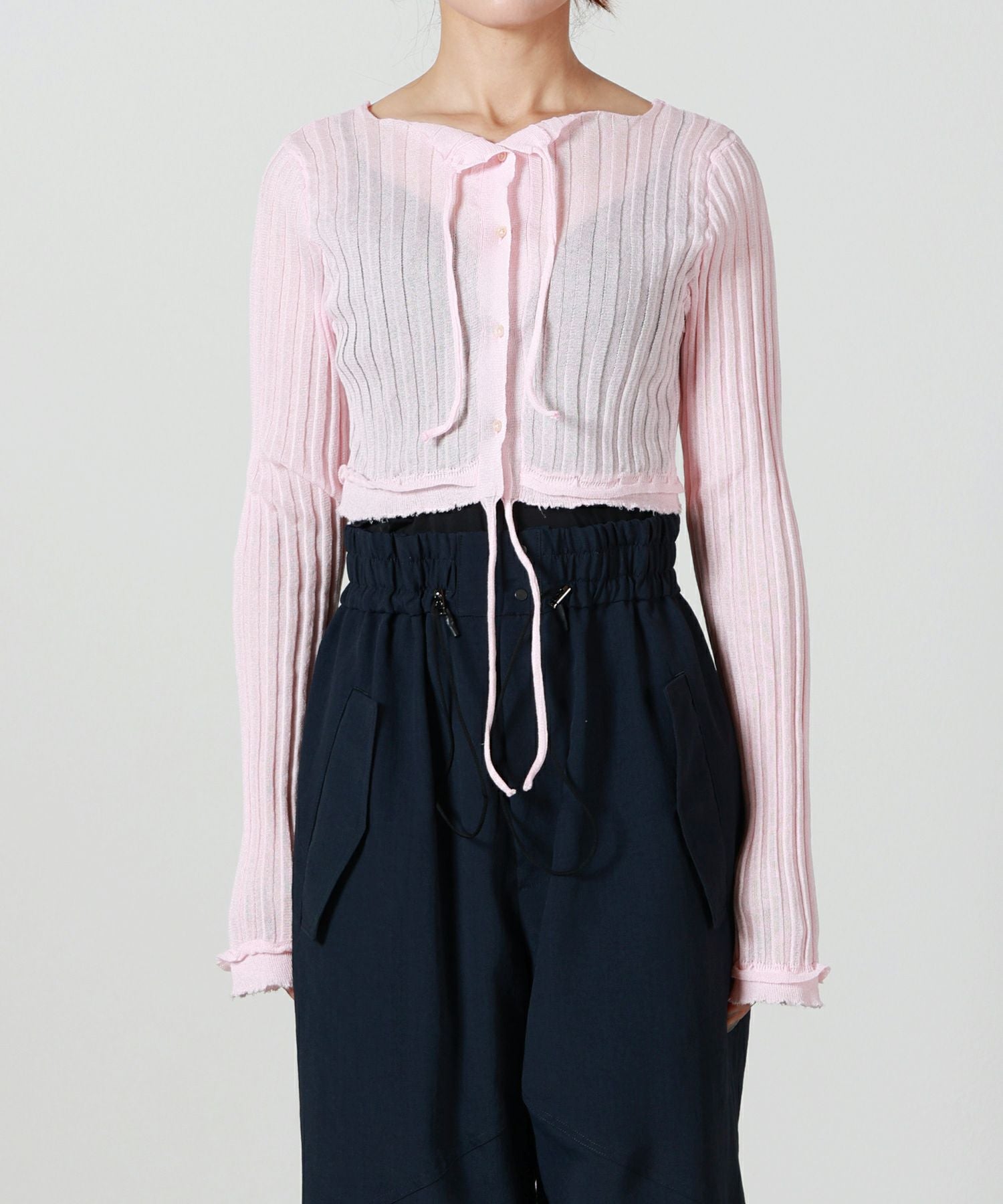 AKANE UTSUNOMIYA(アカネウツノミヤ)】 RIB KNIT CARDIGAN｜PARIGOT
