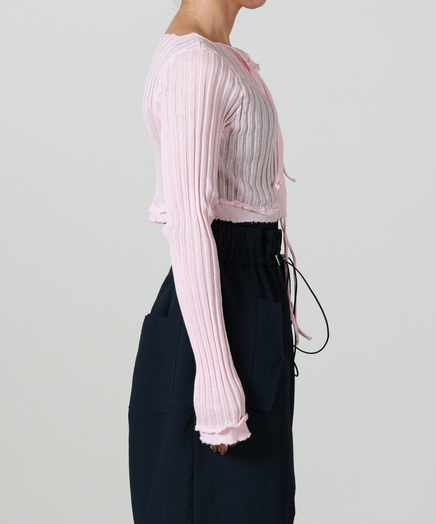 AKANE UTSUNOMIYA(アカネウツノミヤ)】 RIB KNIT CARDIGAN｜PARIGOT