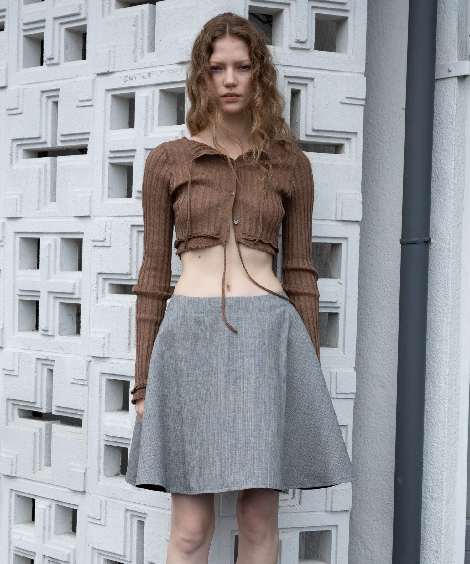 AKANE UTSUNOMIYA(アカネウツノミヤ)】 RIB KNIT CARDIGAN｜PARIGOT