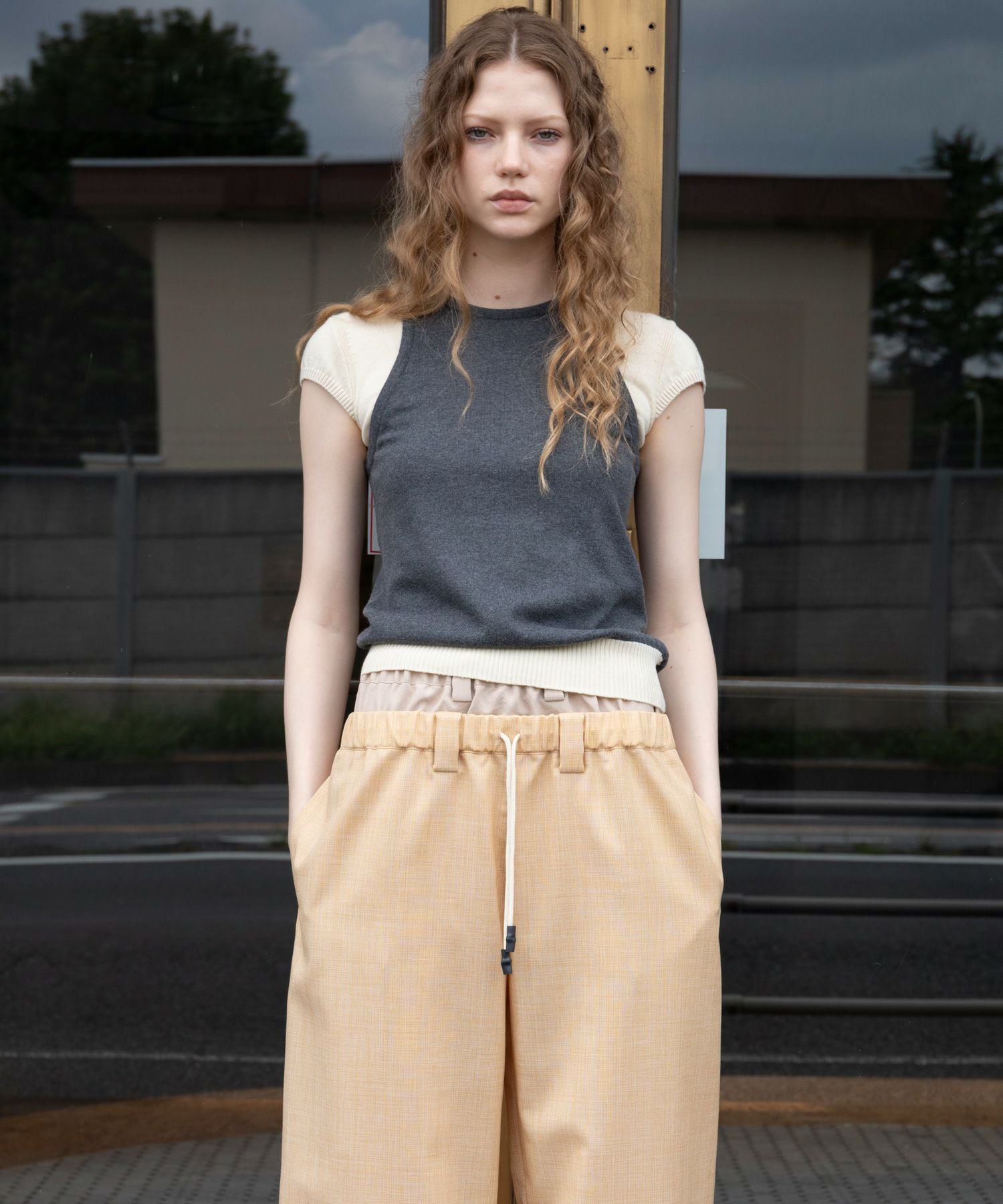 【layerd tank Knit】　アカネウツノミヤ AKANE UTSUNOMIYA(アカネウツノミヤ)】 LAYERED KNIT｜PARIGOT ONLINE