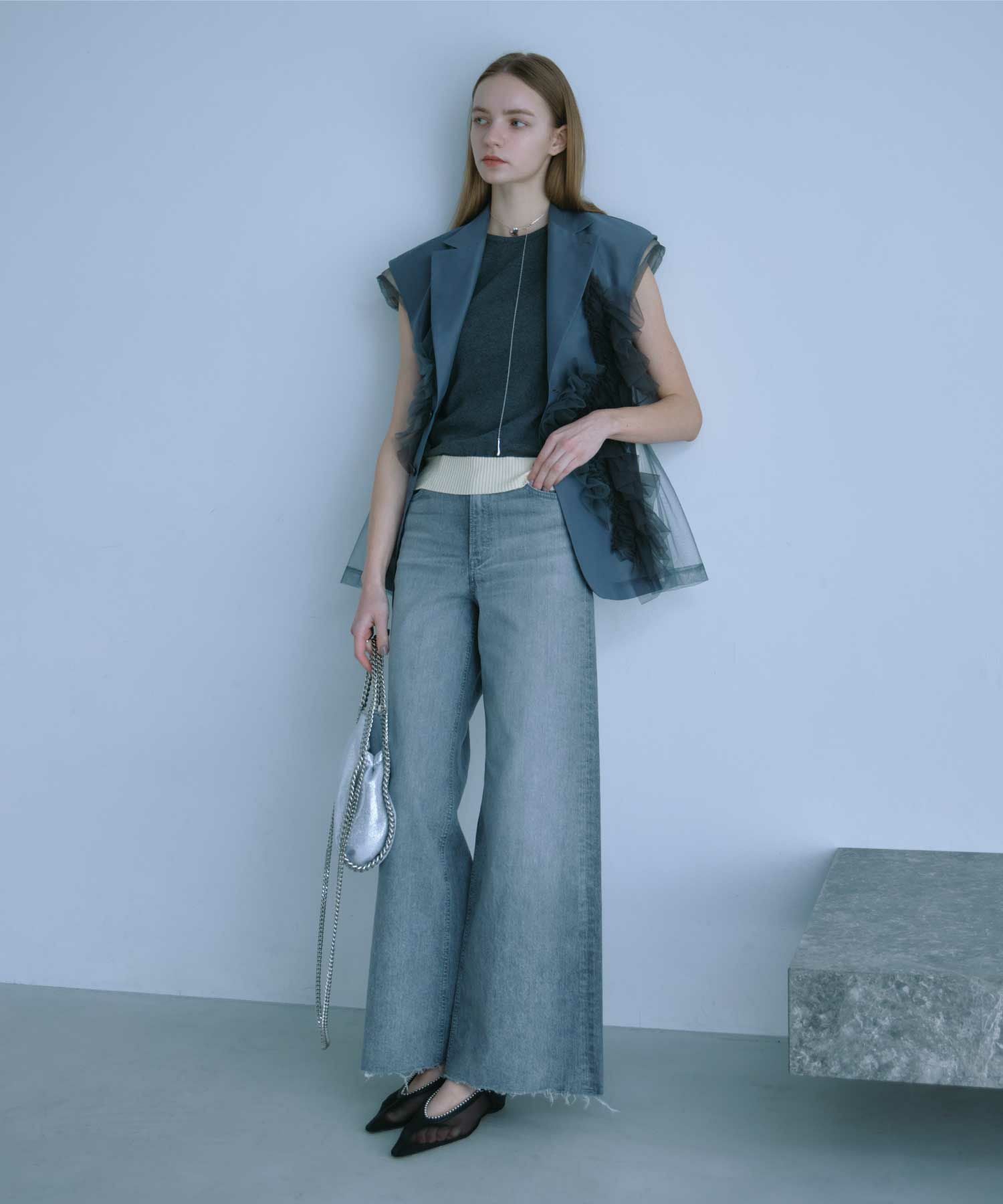 【layerd tank Knit】　アカネウツノミヤ AKANE UTSUNOMIYA(アカネウツノミヤ)】 LAYERED KNIT｜PARIGOT ONLINE