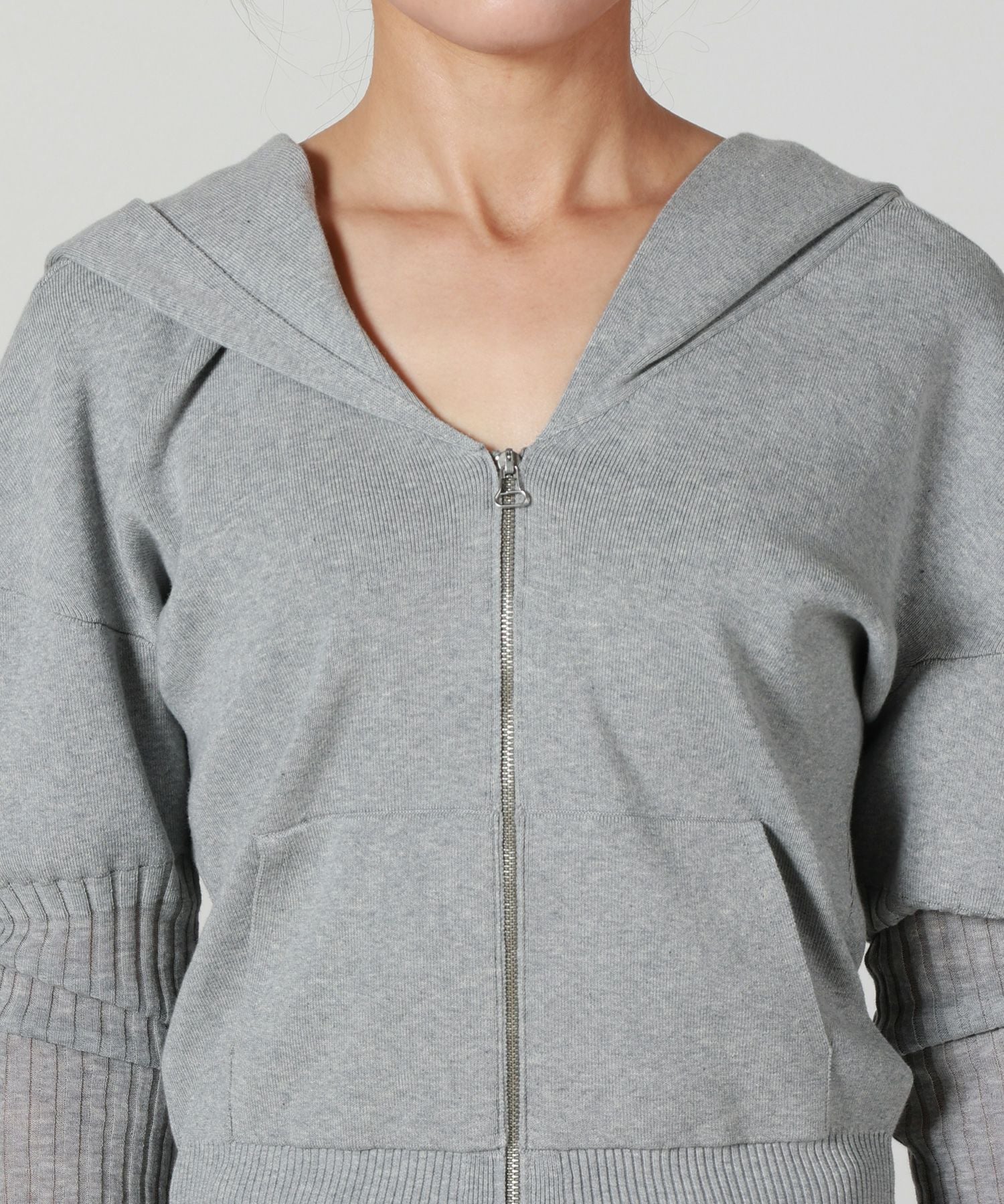 AKANE UTSUNOMIYA(アカネウツノミヤ)】 KNIT ZIP CARDIGAN｜PARIGOT