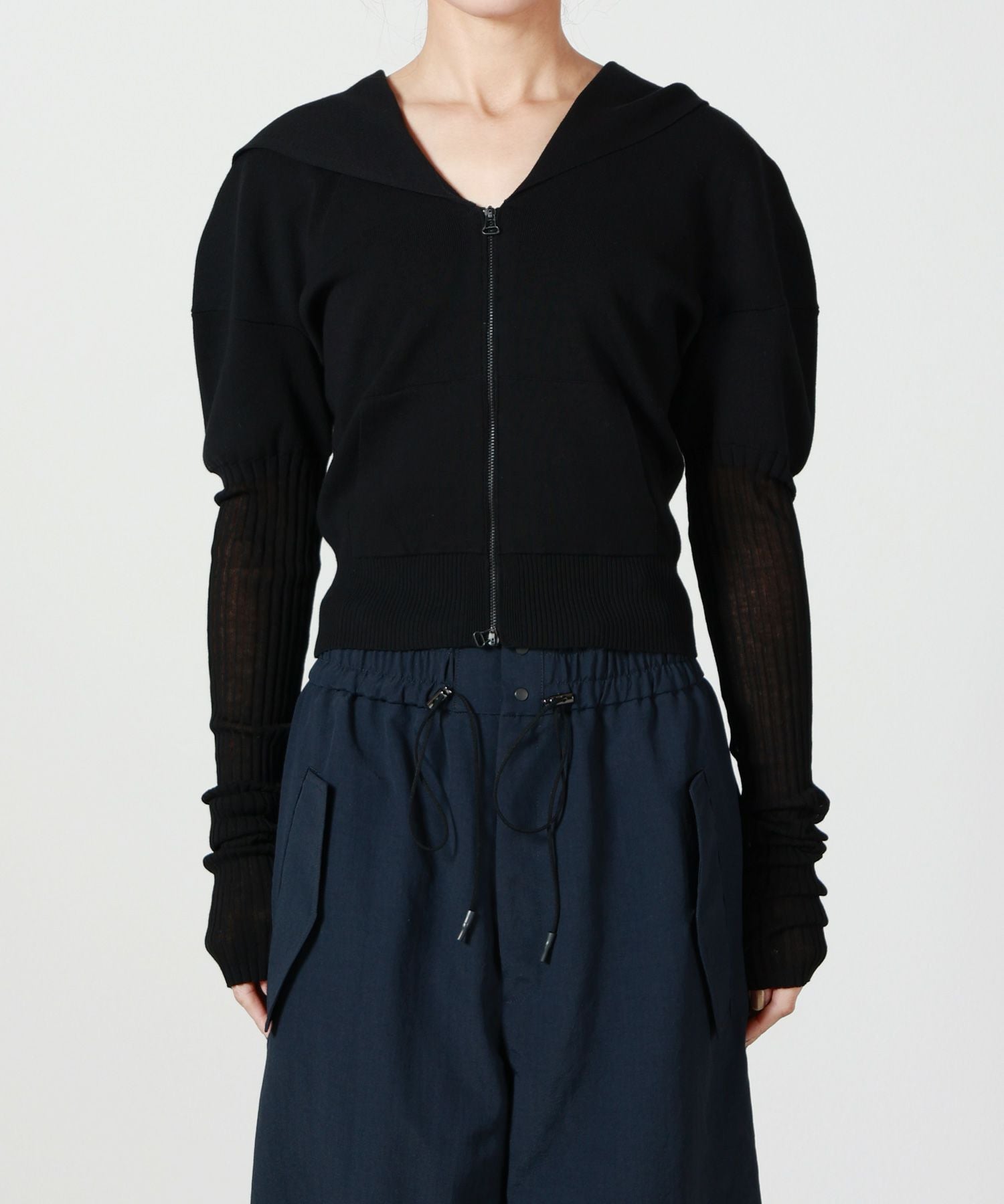 AKANE UTSUNOMIYA(アカネウツノミヤ)】 KNIT ZIP CARDIGAN｜PARIGOT