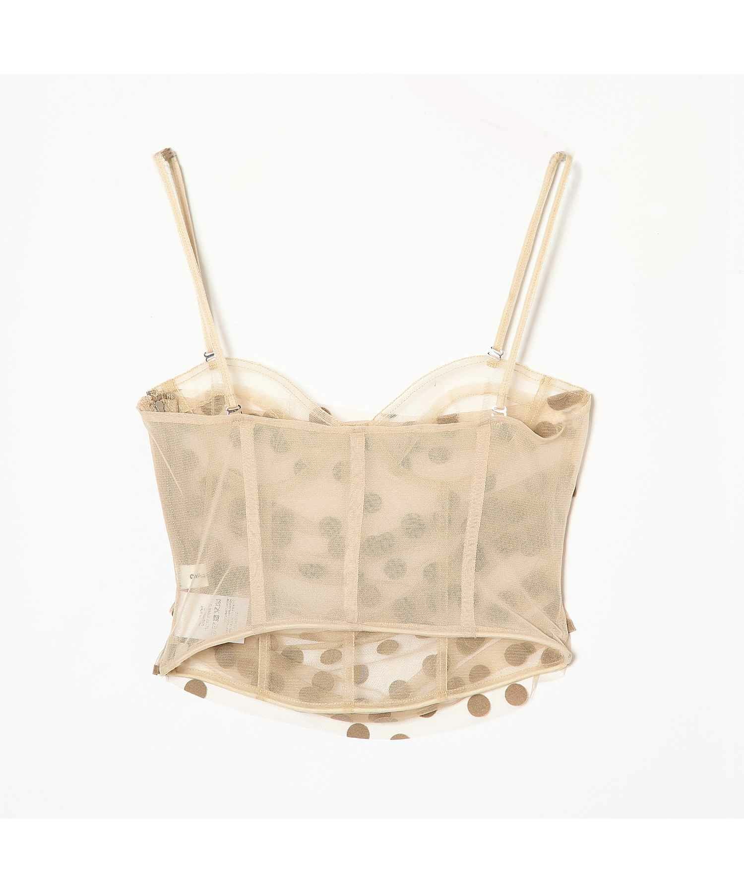 【美品】  Chika Kisada / チカキサダ | 2023AW | shell button bustier シェルボタン ビスチェ | F | ベージュ/シルバー | レディース 美品】 Chika Kisada / チカキサダ | 2023AW | shell button bustier