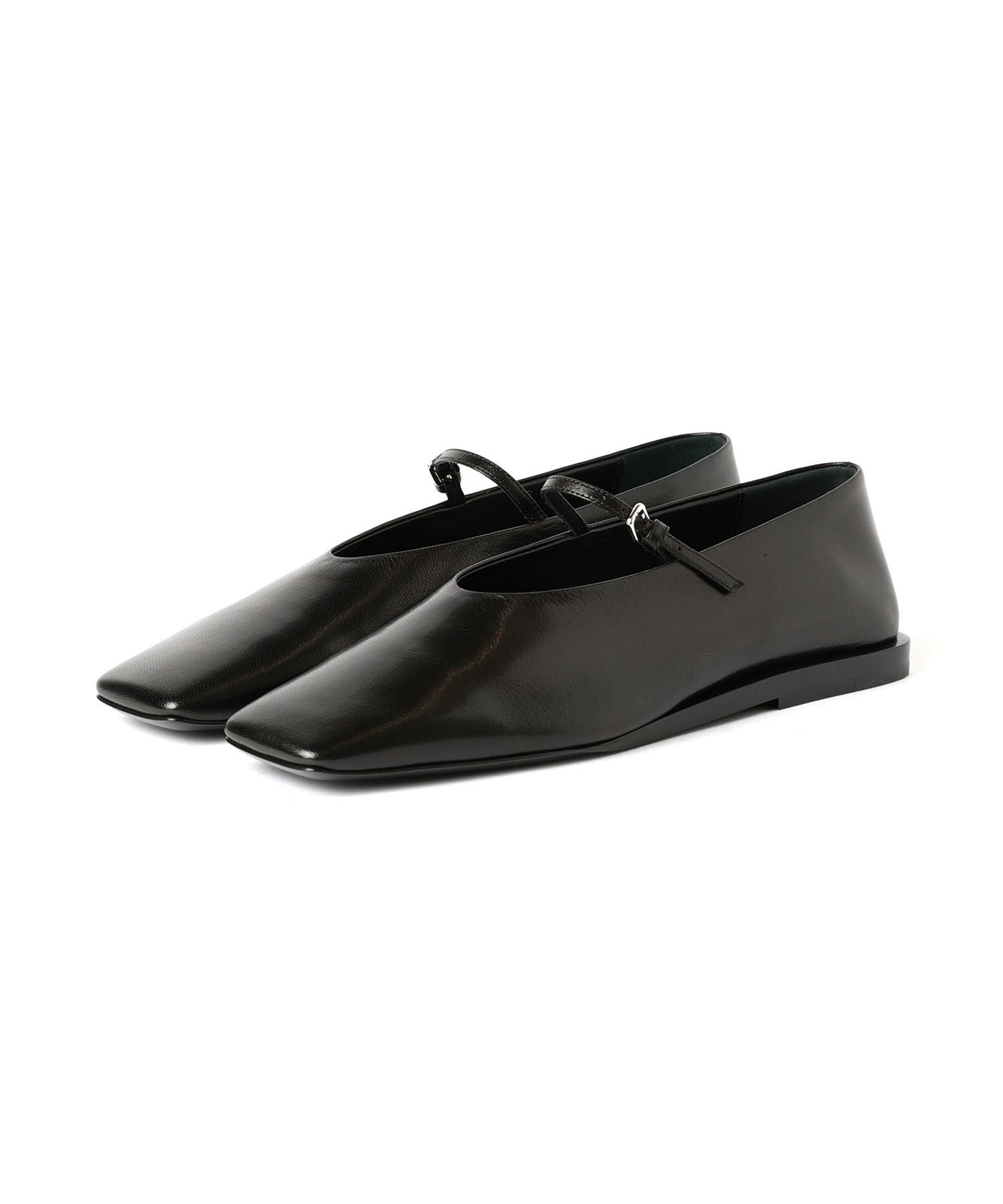 JIL SANDER(ジルサンダー)】 アンクルバックルストラップフラット
