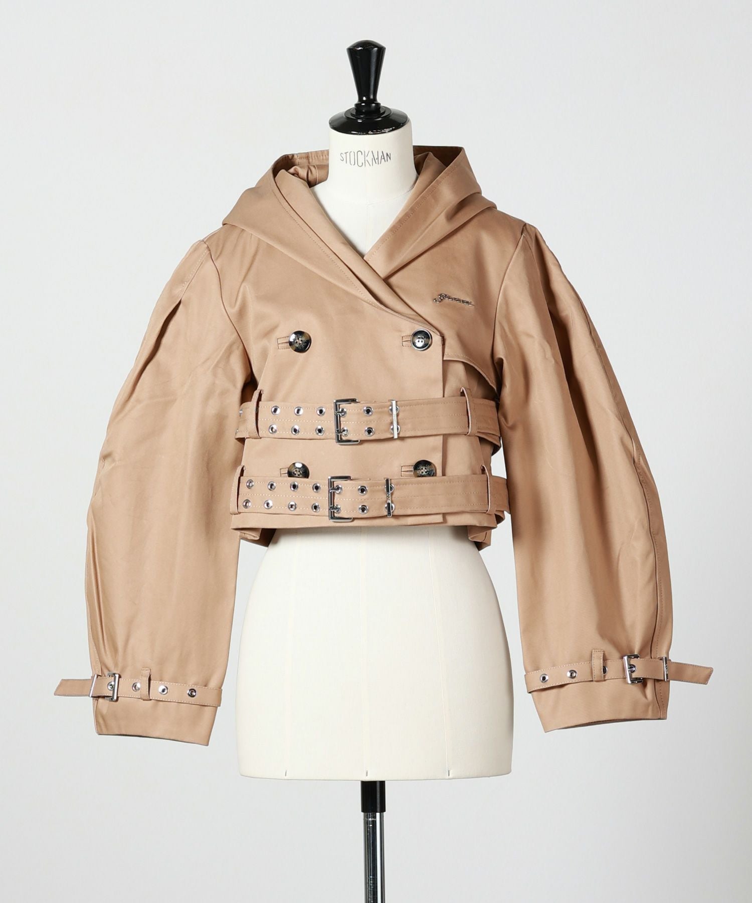 GANNI ガニー　ショートジャケット GANNI(ガニー)】 Camel Bonded Cotton Short Trench Jacket｜PARIGOT