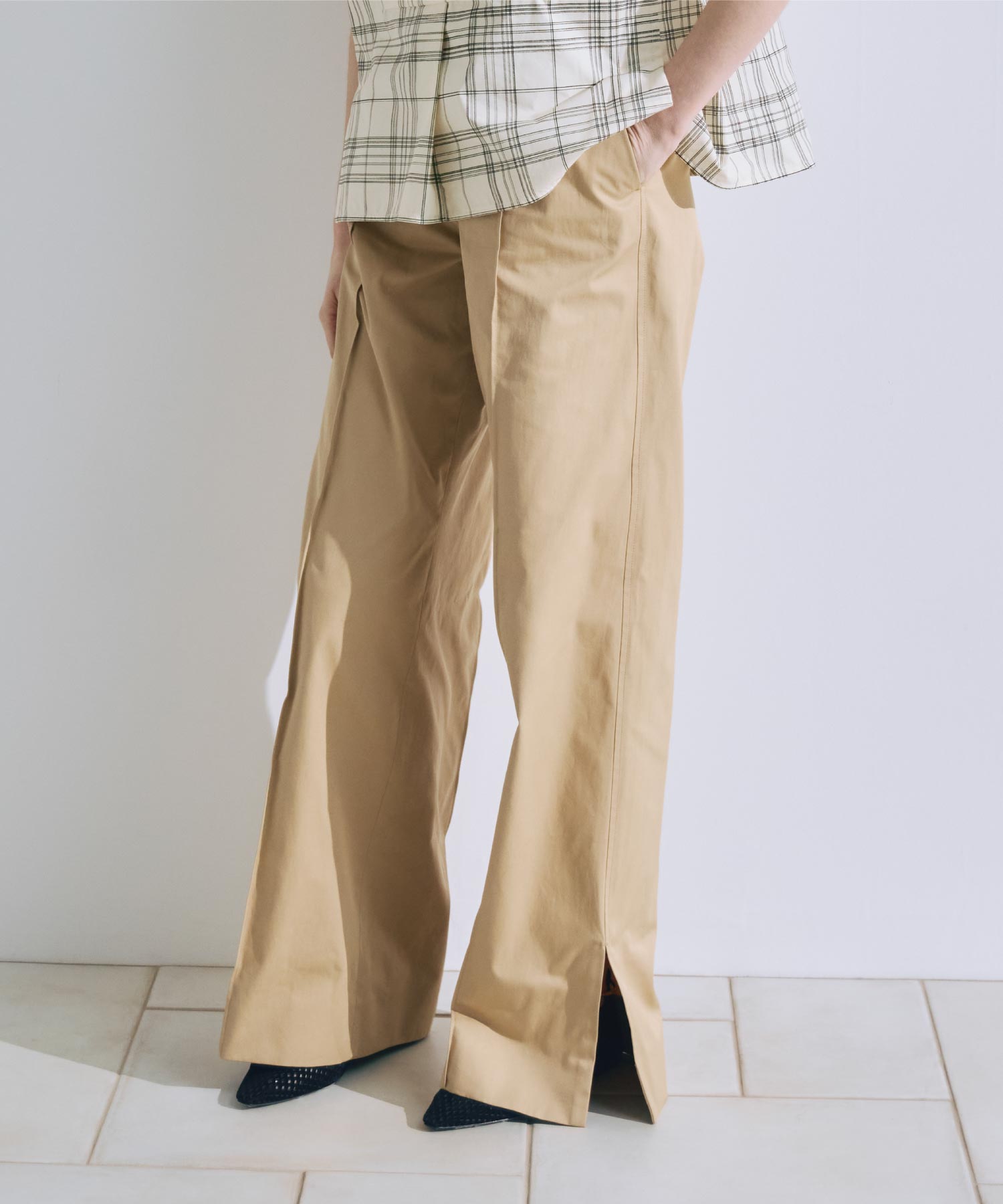 JIL SANDER(ジルサンダー)】 コットン ワイドレッグパンツ｜PARIGOT