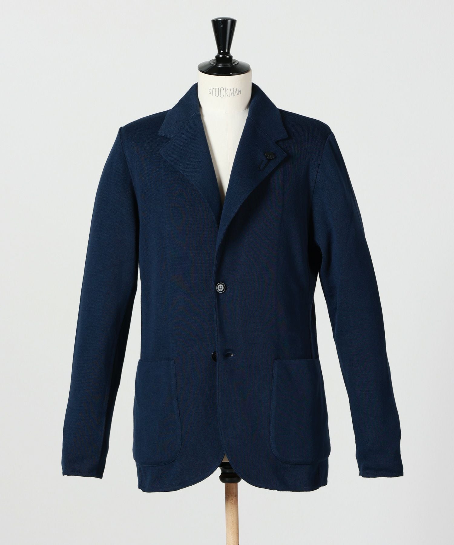 LARDINI(ラルディーニ)】 コットンクレーププレーンステッチニット