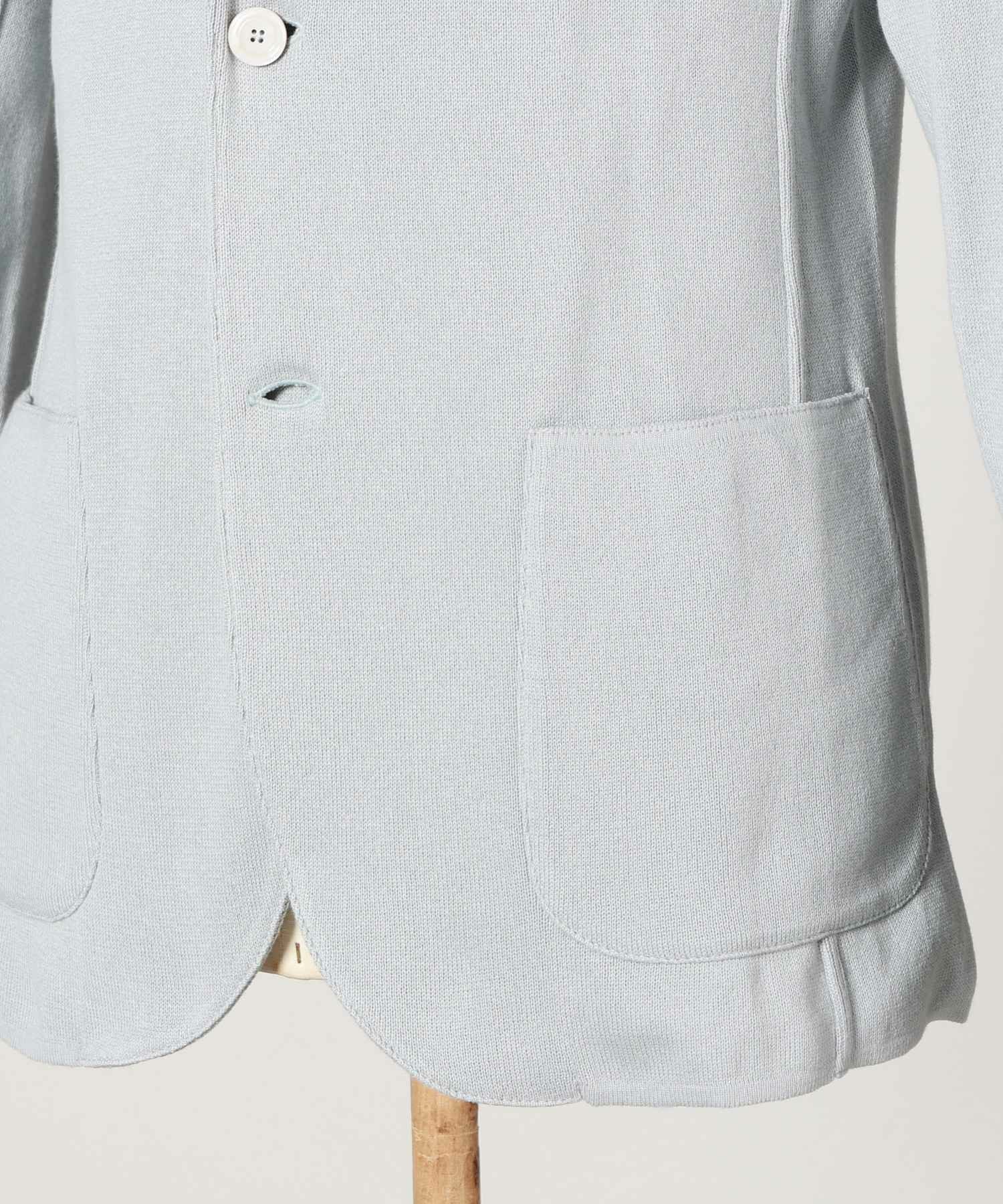 LARDINI(ラルディーニ)】 コットンクレーププレーンステッチニット