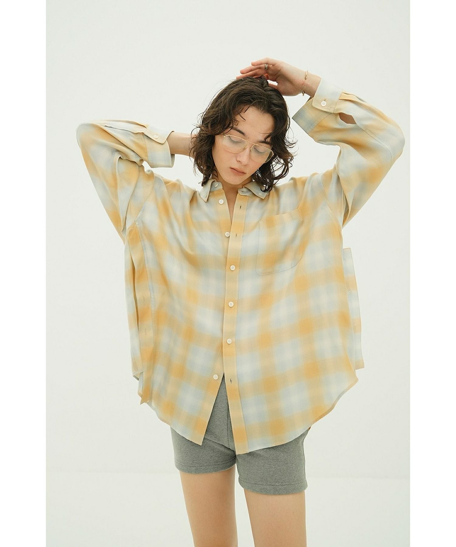 CLANE クラネ 22AW チェック柄トップス CLANE（クラネ）の「CLANE クラネ “SEE-THROUGH CHECK TOPS