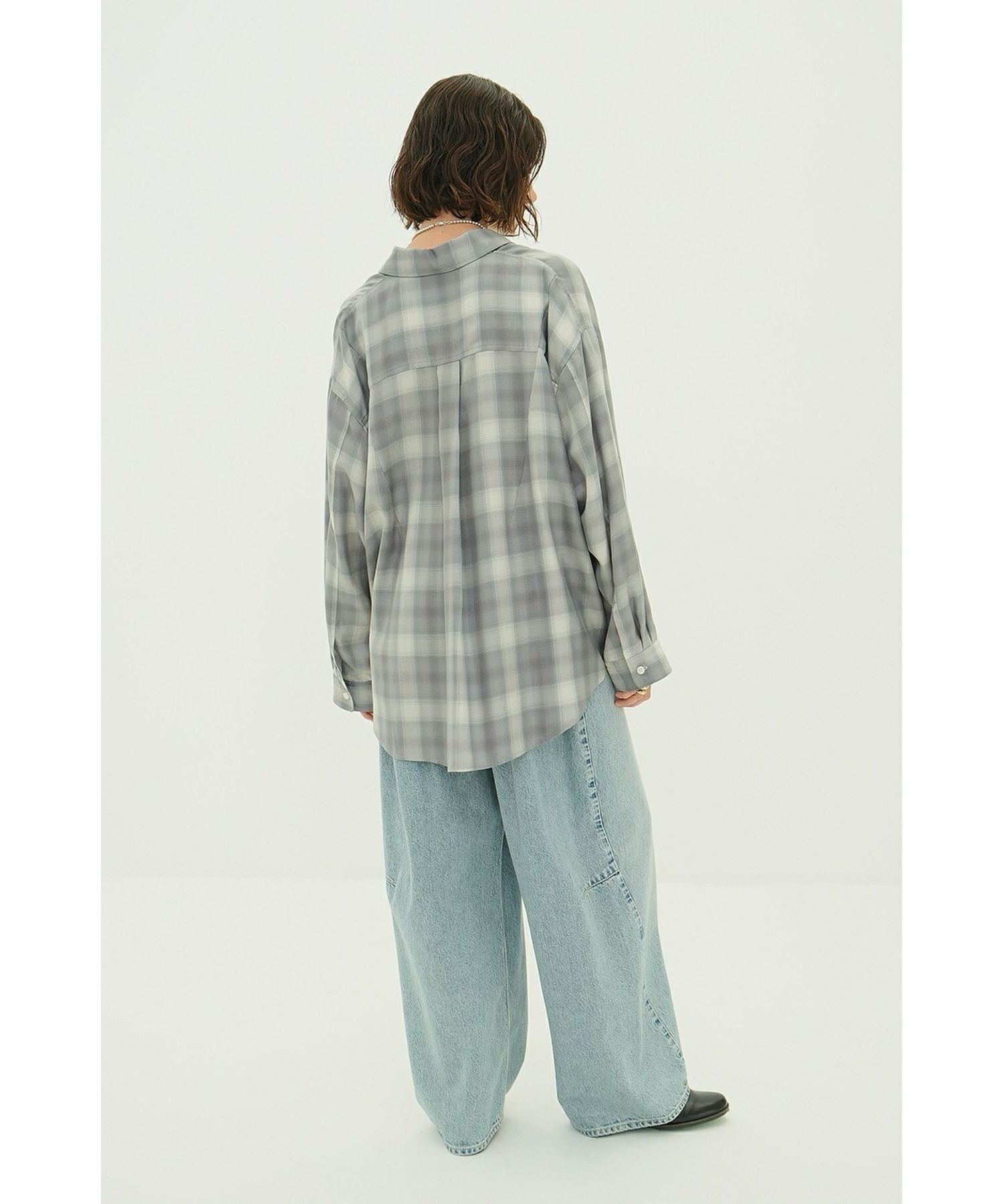 CLANE(クラネ)】 2WAY OVER OMBRE CHECK SHIRTS｜PARIGOT ONLINE