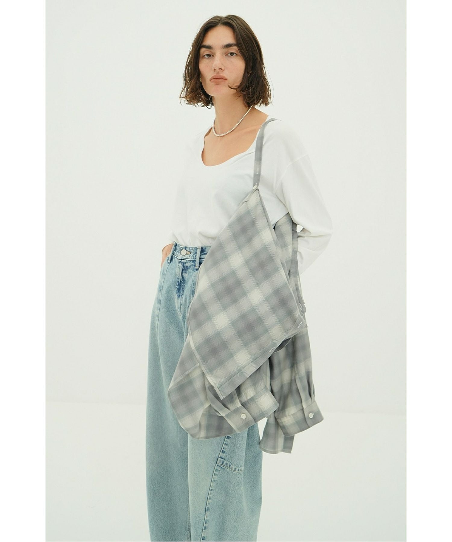 CLANE(クラネ)】 2WAY OVER OMBRE CHECK SHIRTS｜PARIGOT ONLINE