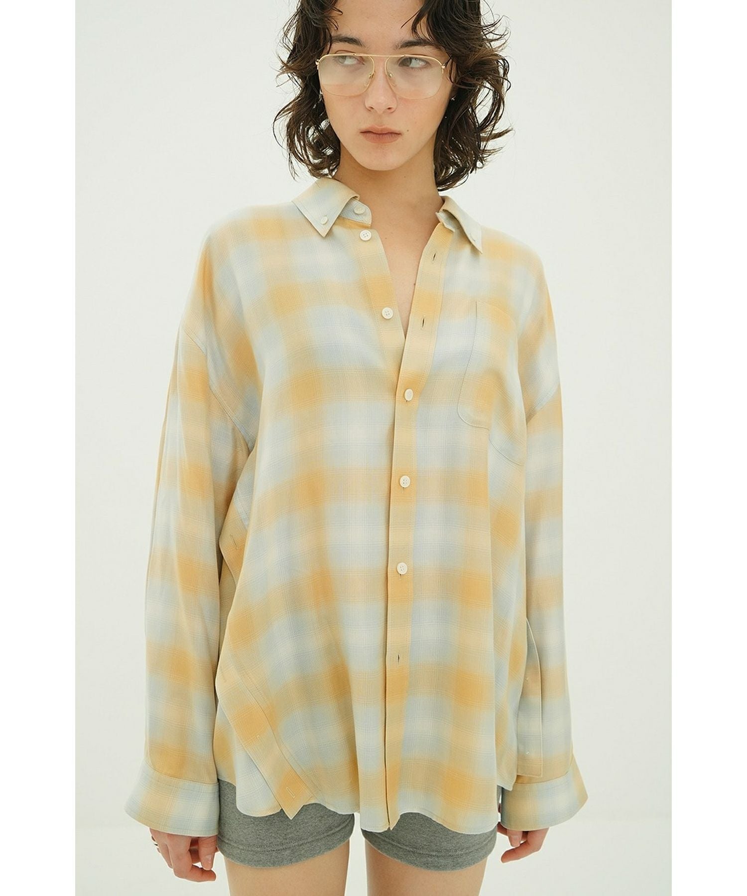CLANE(クラネ)】 2WAY OVER OMBRE CHECK SHIRTS｜PARIGOT ONLINE