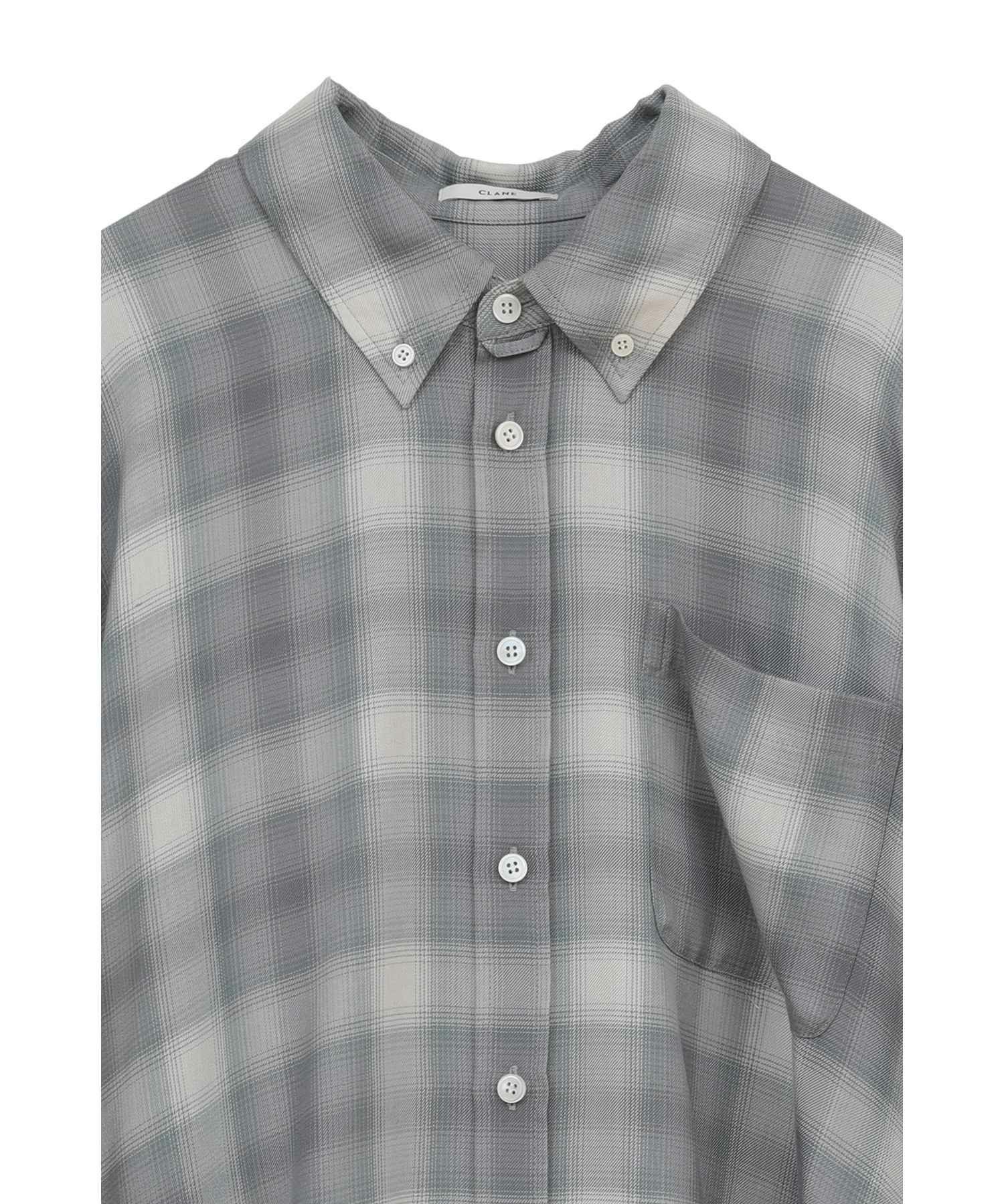 CLANE(クラネ)】 2WAY OVER OMBRE CHECK SHIRTS｜PARIGOT ONLINE