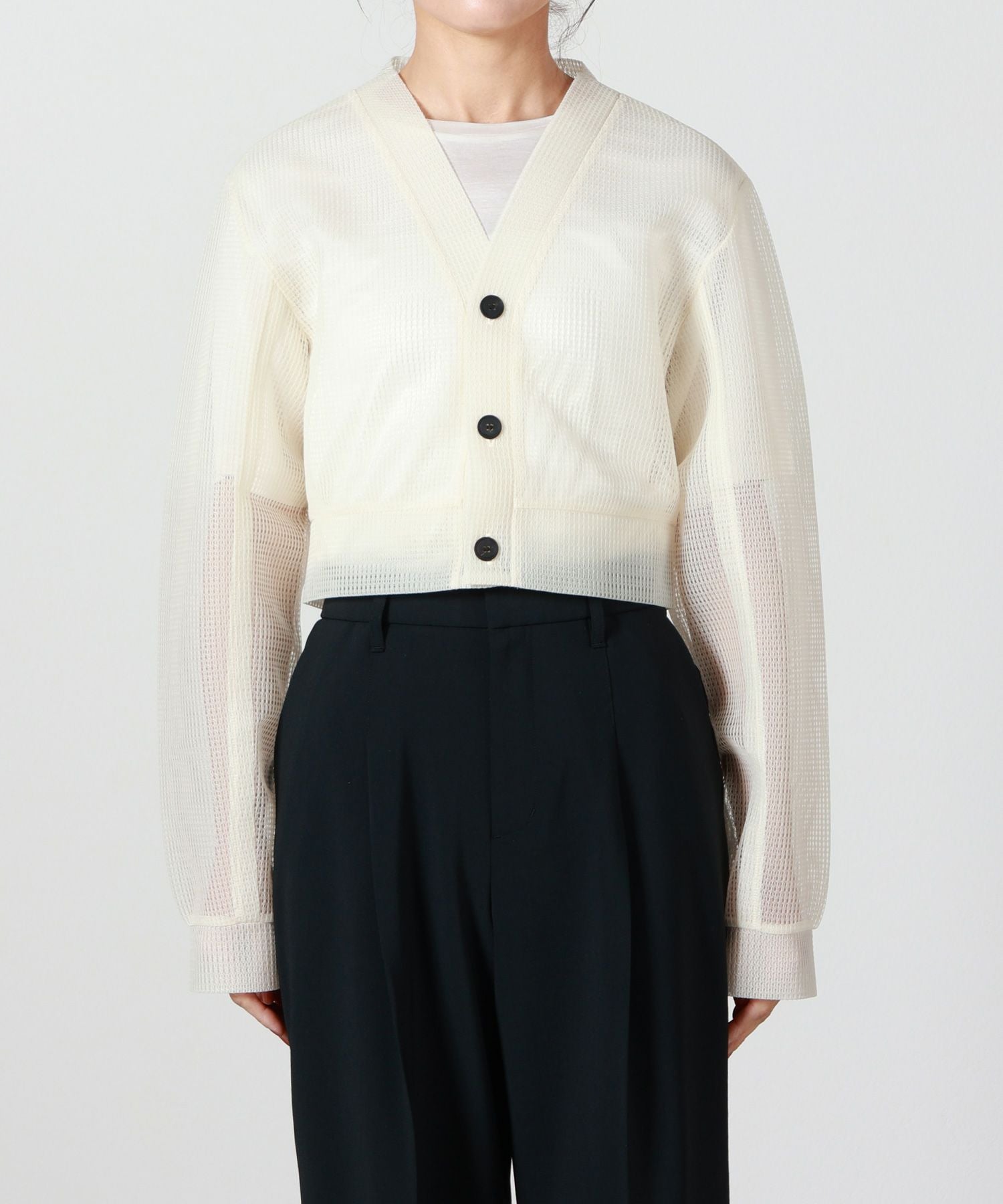 TOGA PULLA(トーガプルラ)】 SHEER MESH CARDIGAN｜PARIGOT ONLINE
