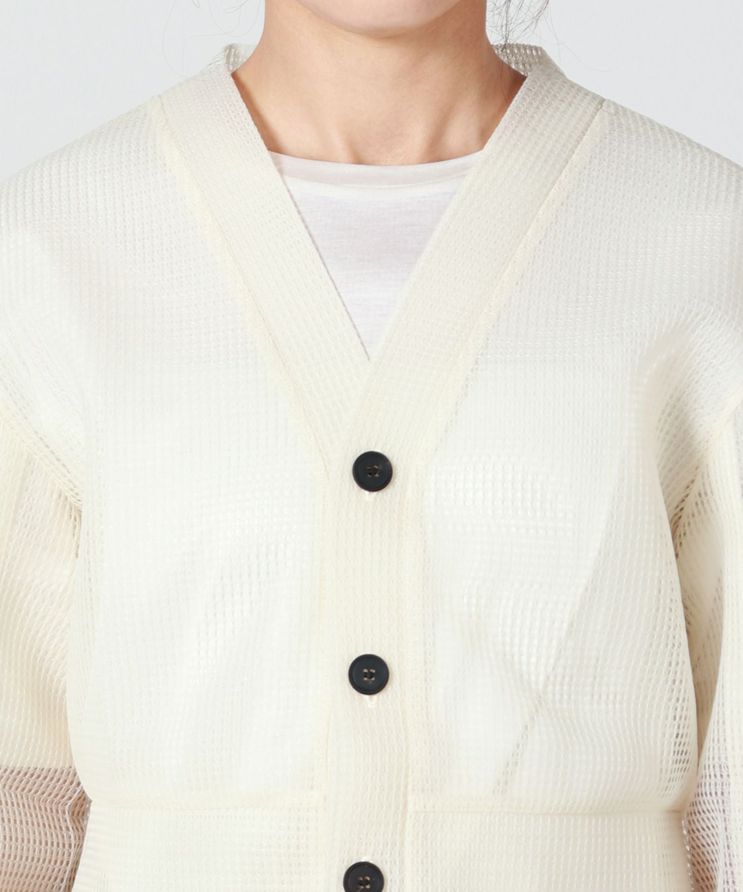 TOGA PULLA(トーガプルラ)】 SHEER MESH CARDIGAN｜PARIGOT ONLINE