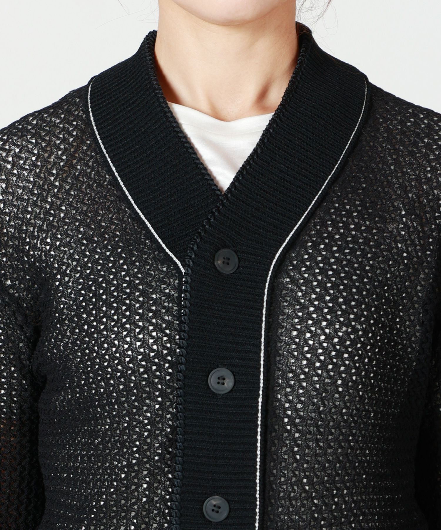 TOGA PULLA(トーガプルラ)】 LACE KNIT CARDIGAN｜PARIGOT ONLINE