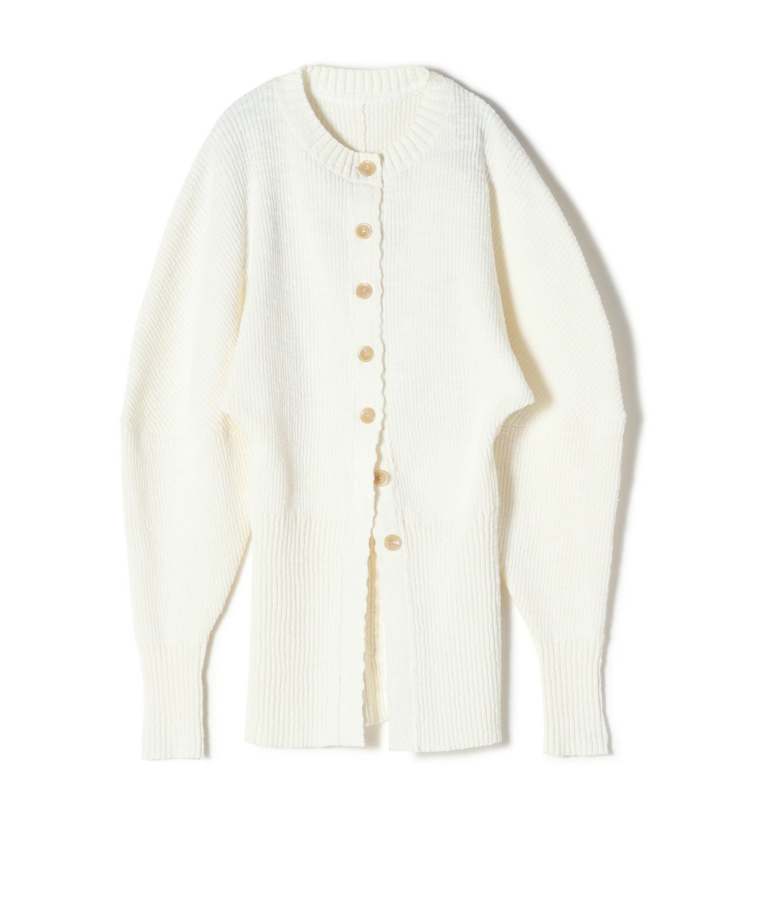 AKIRANAKA(アキラナカ)】 Greer crew neck knit cardigan｜PARIGOT