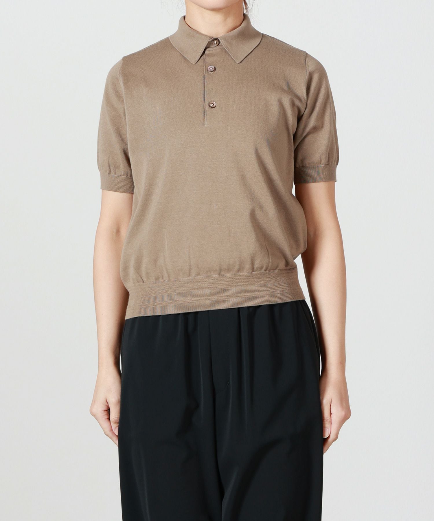 HYKE(ハイク)】 SHEER BACK POLO KNIT｜PARIGOT ONLINE（パリゴ