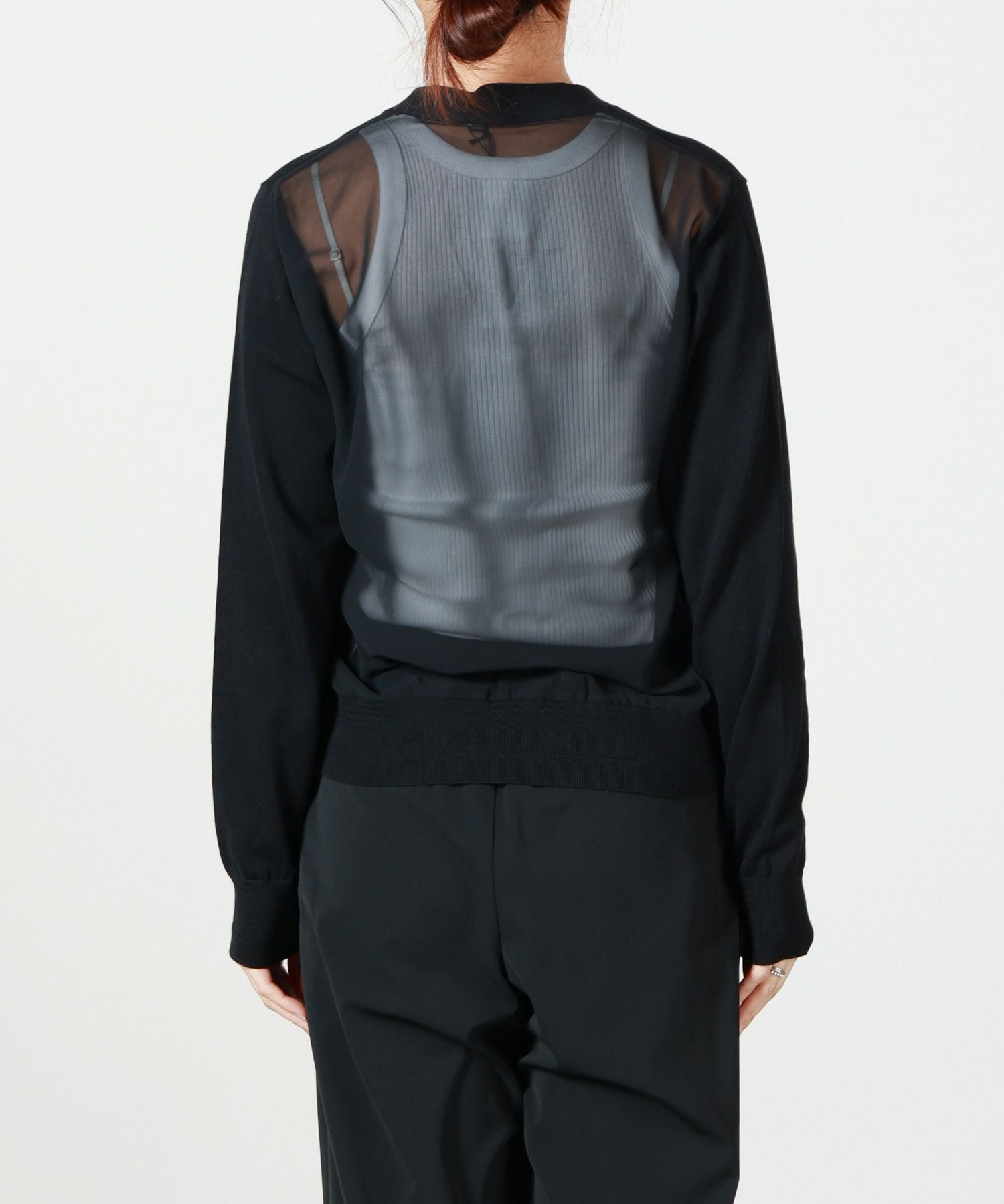 HYKE(ハイク)】 SHEER BACK KNIT CARDIGAN｜PARIGOT ONLINE（パリゴ