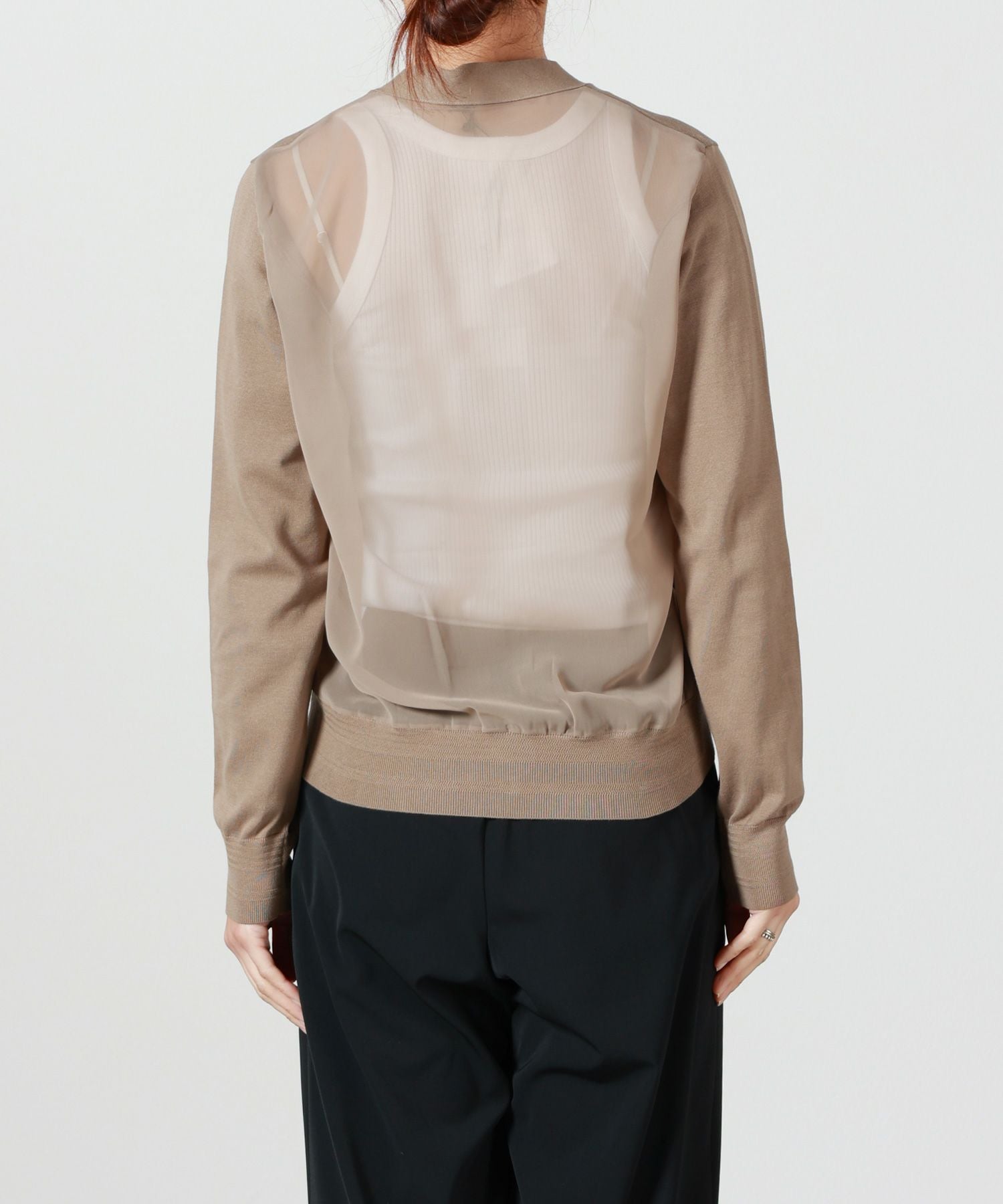 HYKE(ハイク)】 SHEER BACK KNIT CARDIGAN｜PARIGOT ONLINE（パリゴ