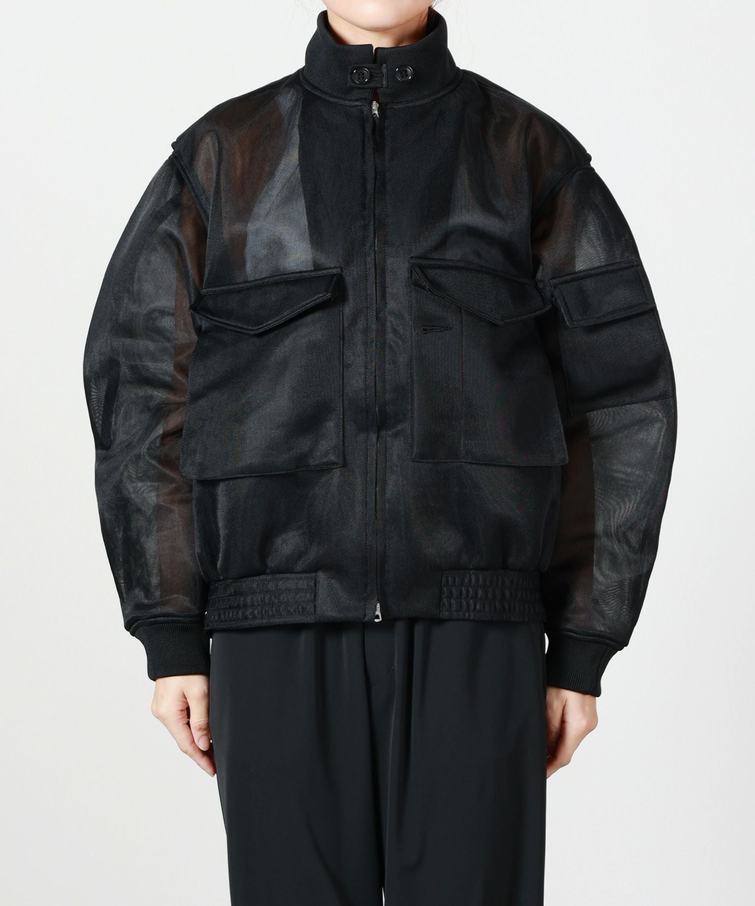 定価68000＜HYKE＞シアー ウェップ ジャケット　ベージュ　S ハイク SHEER WEP JACKET-シアーウェップジャケット-HYKE（ハイク）通販| st