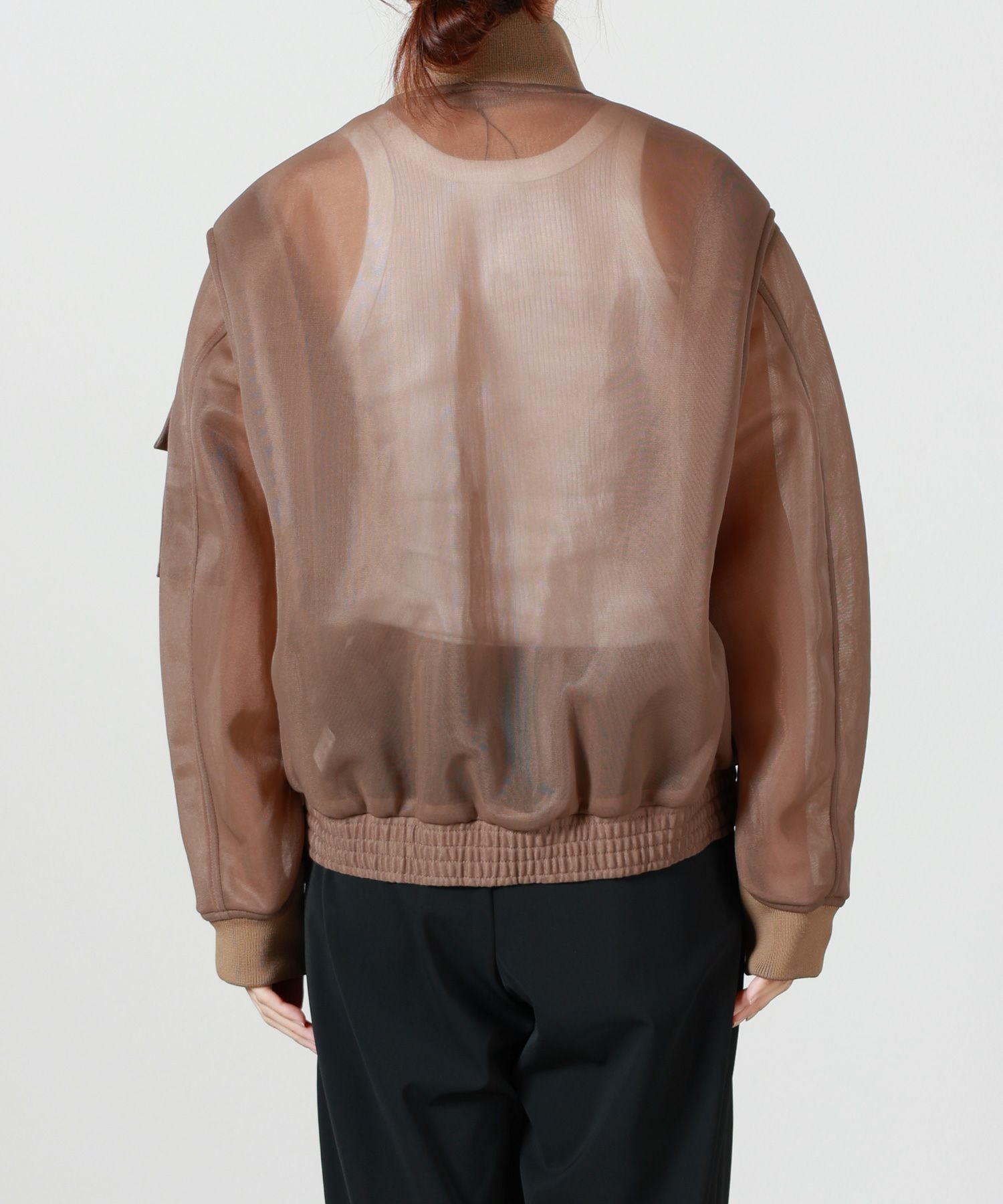 定価68000＜HYKE＞シアー ウェップ ジャケット　ベージュ　S ハイク SHEER WEP JACKET-シアーウェップジャケット-HYKE（ハイク）通販| st