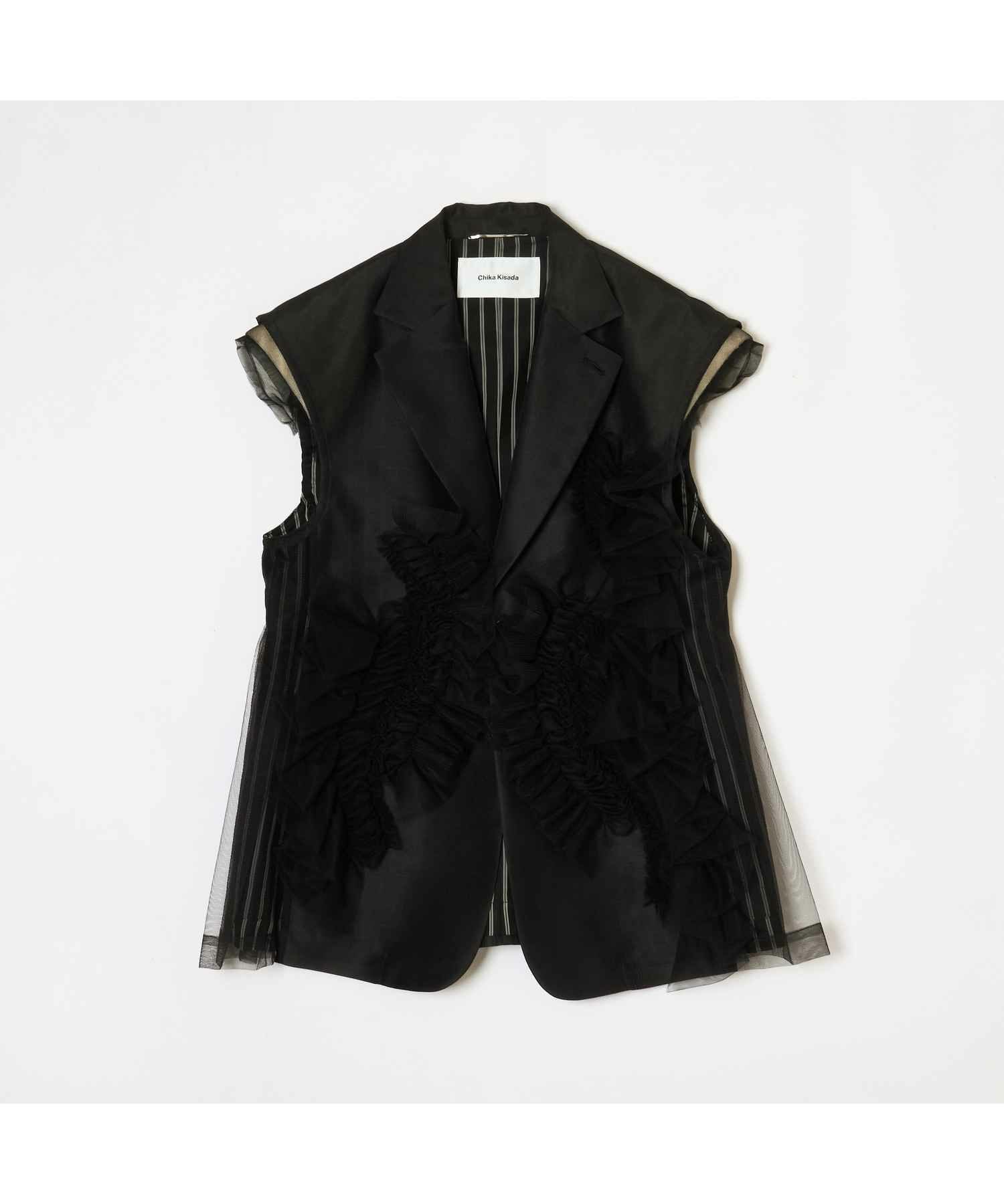 チカキサダ CHIKA KISADA チュール トップス ビスチェ ベスト Tulle bustier-チュールビスチェ-Chika Kisada（チカキサダ）通販| st