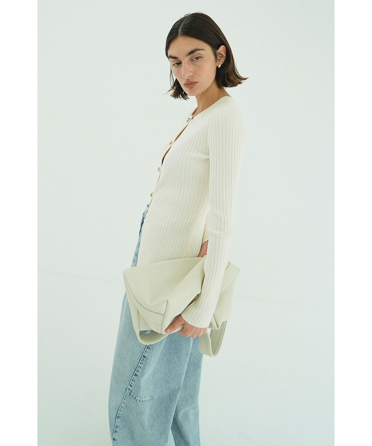 CLANE(クラネ)】 W FACE GOLD BUTTON KNIT TOPS｜PARIGOT ONLINE