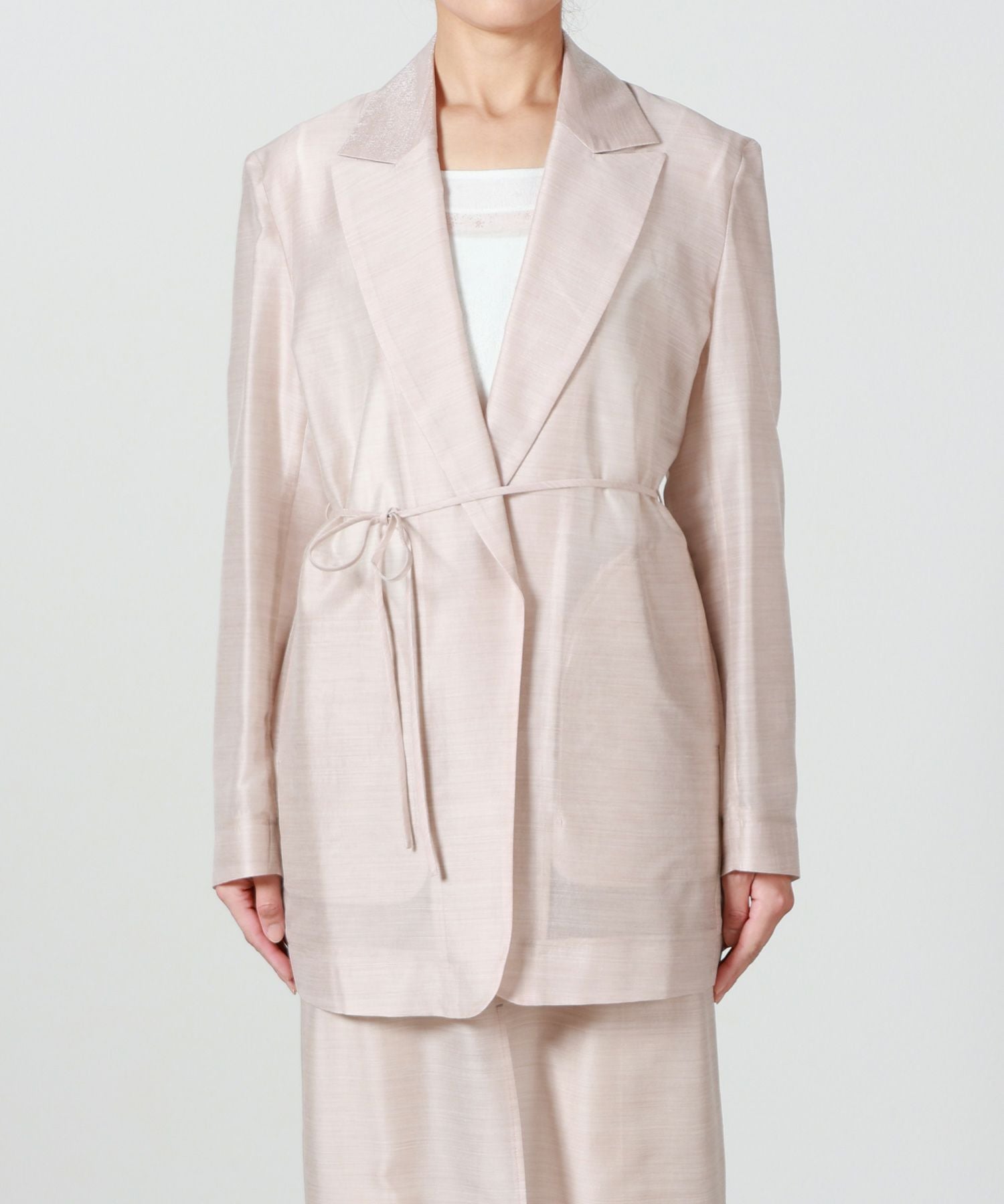 Mame Kurogouchi(マメ クロゴウチ)】 Wool Nylon Shimmering Jacket