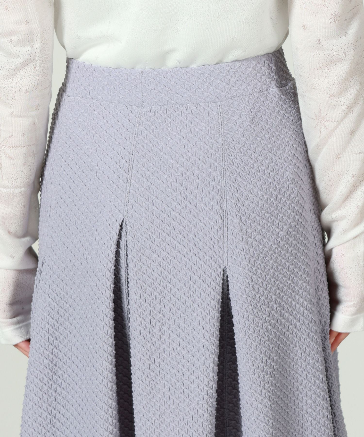 Mame Kurogouchi(マメ クロゴウチ)】 Shirring Jersey Jacquard Flare