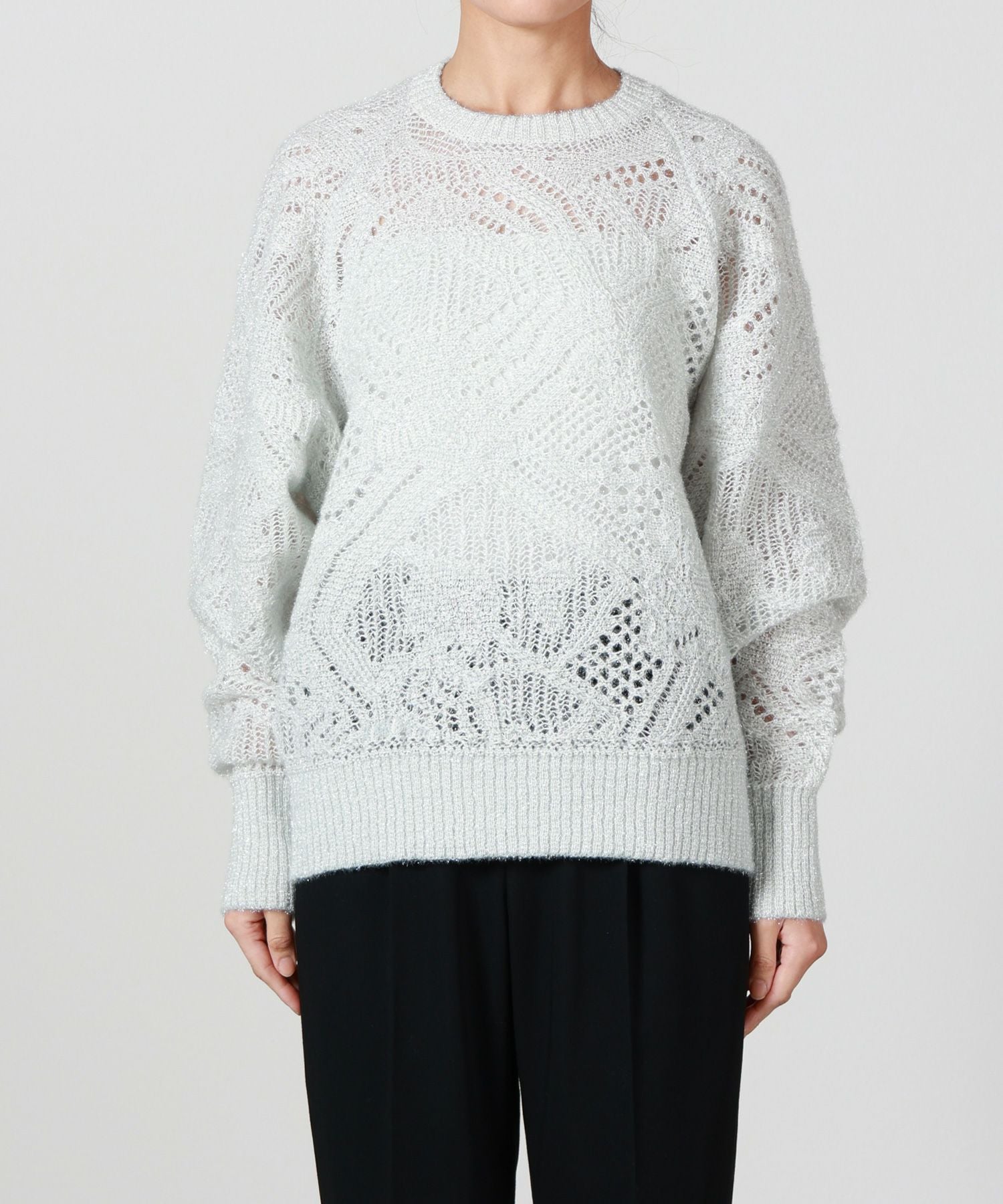 Mame Kurogouchi(マメ クロゴウチ)】 Shimmering Knit Top｜PARIGOT