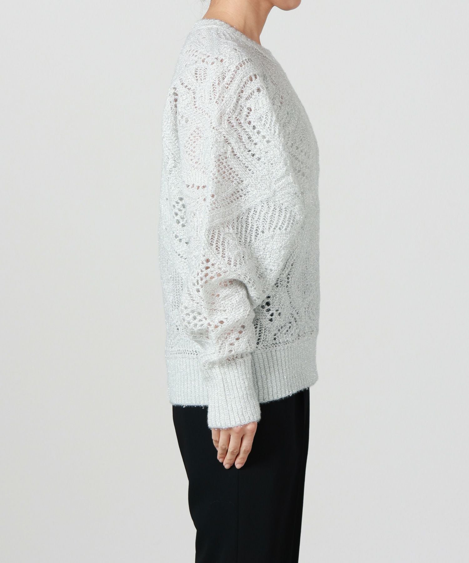 Mame Kurogouchi(マメ クロゴウチ)】 Shimmering Knit Top｜PARIGOT