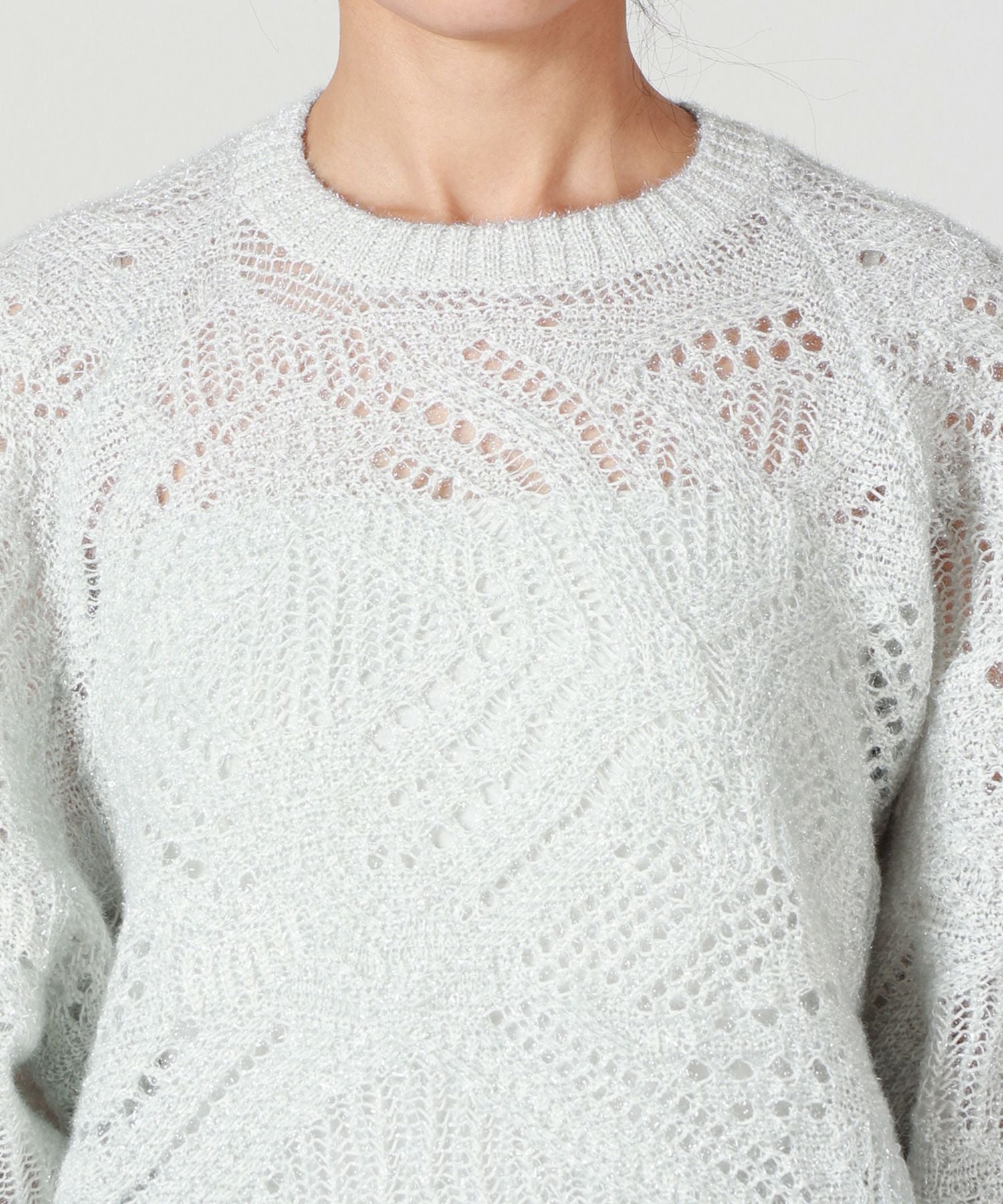 Mame Kurogouchi(マメ クロゴウチ)】 Shimmering Knit Top｜PARIGOT