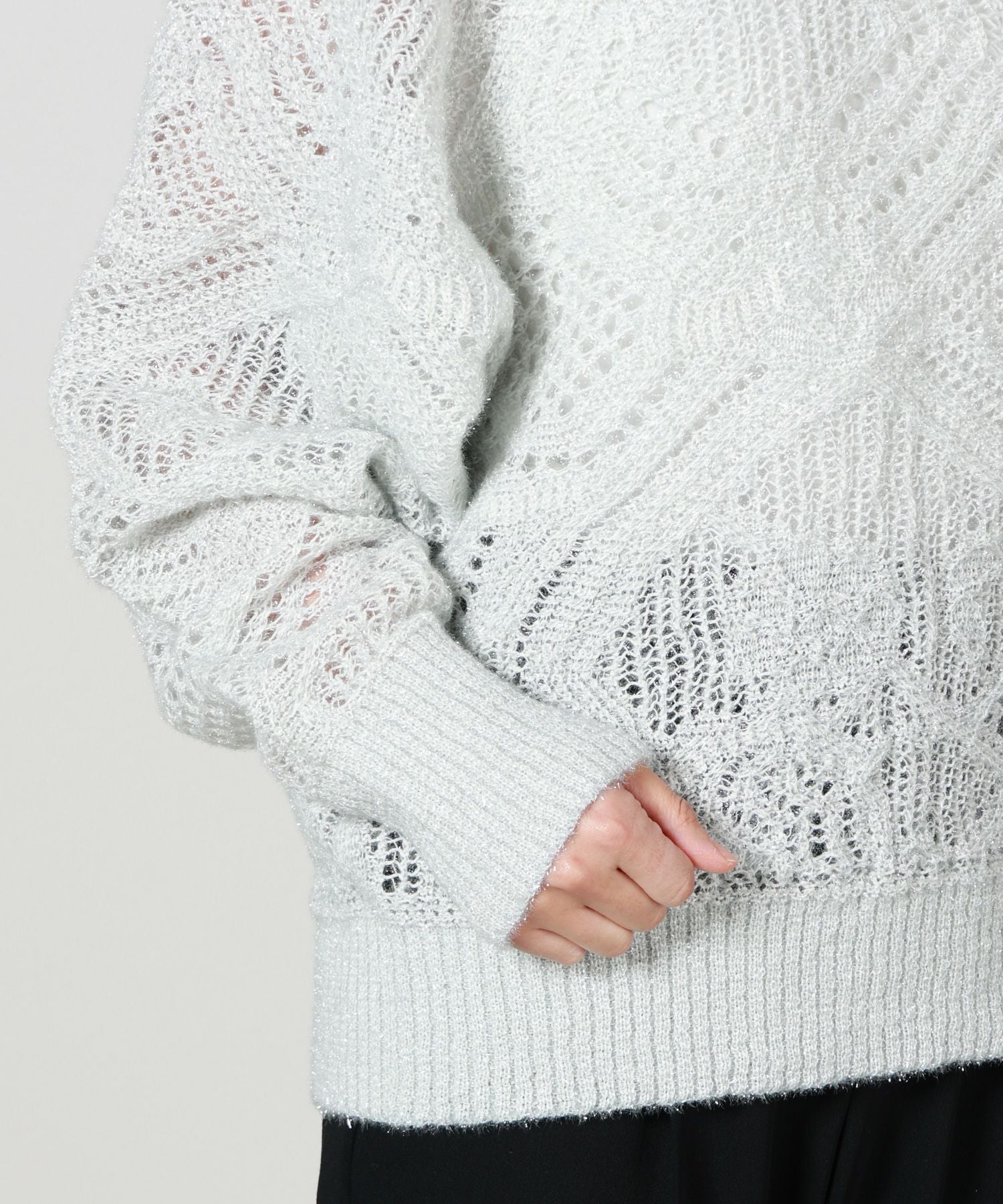 Mame Kurogouchi(マメ クロゴウチ)】 Shimmering Knit Top｜PARIGOT