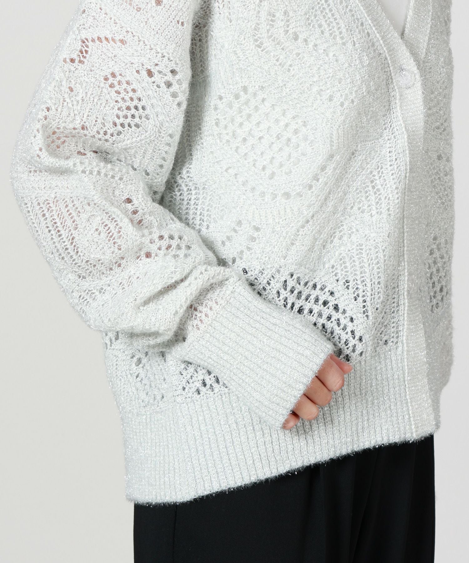 Mame Kurogouchi(マメ クロゴウチ)】 Shimmering Knit Cardigan